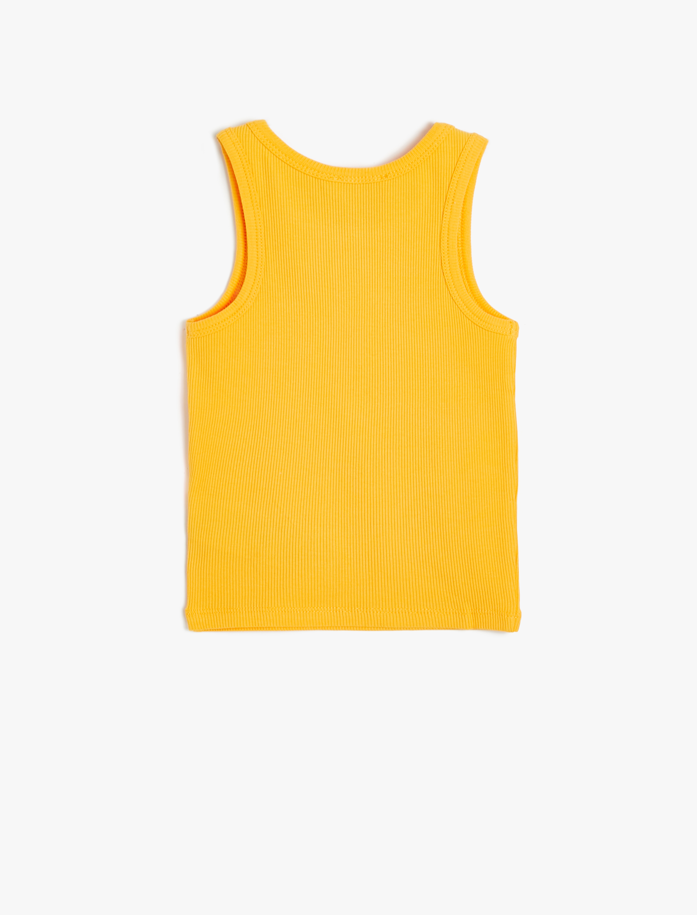  Kız Çocuk Basic Atlet Kolsuz Ribanalı Pamuklu