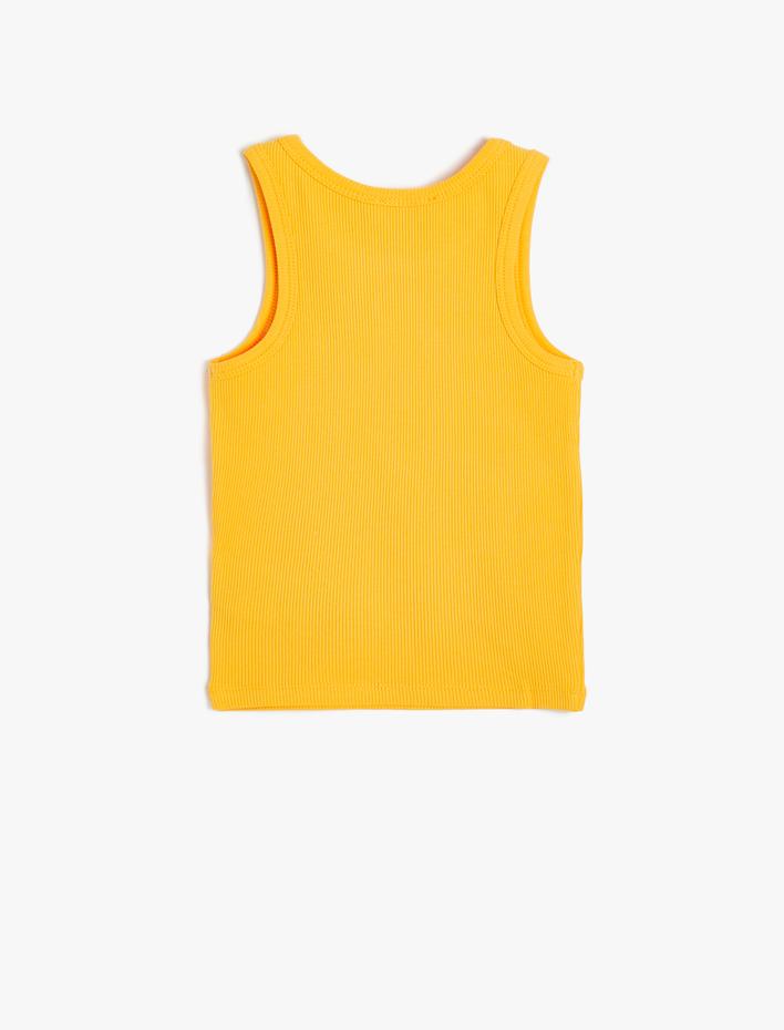 Kız Çocuk Basic Atlet Kolsuz Ribanalı Pamuklu