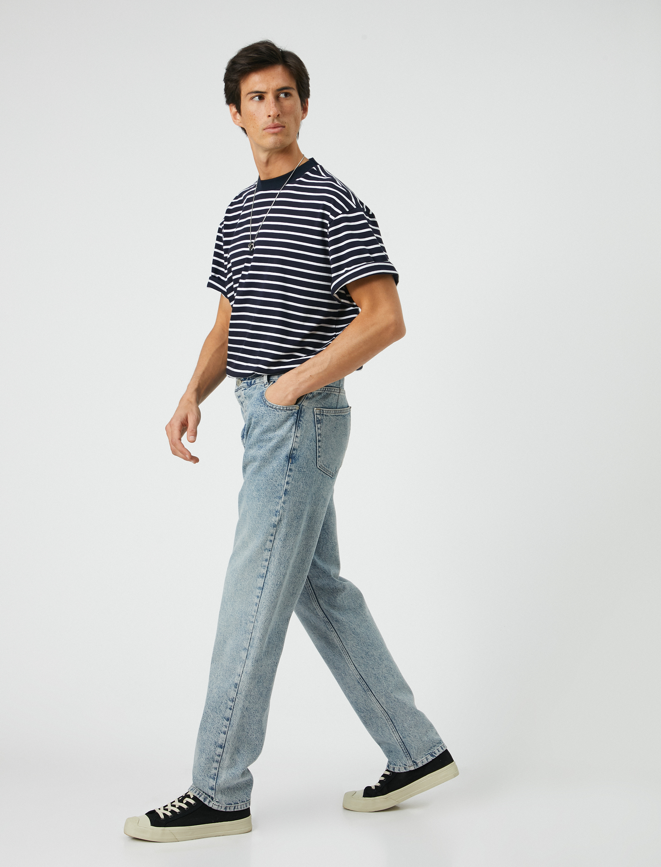   Straight Fit Boru Paça Kot Pantolon - Mark Jean