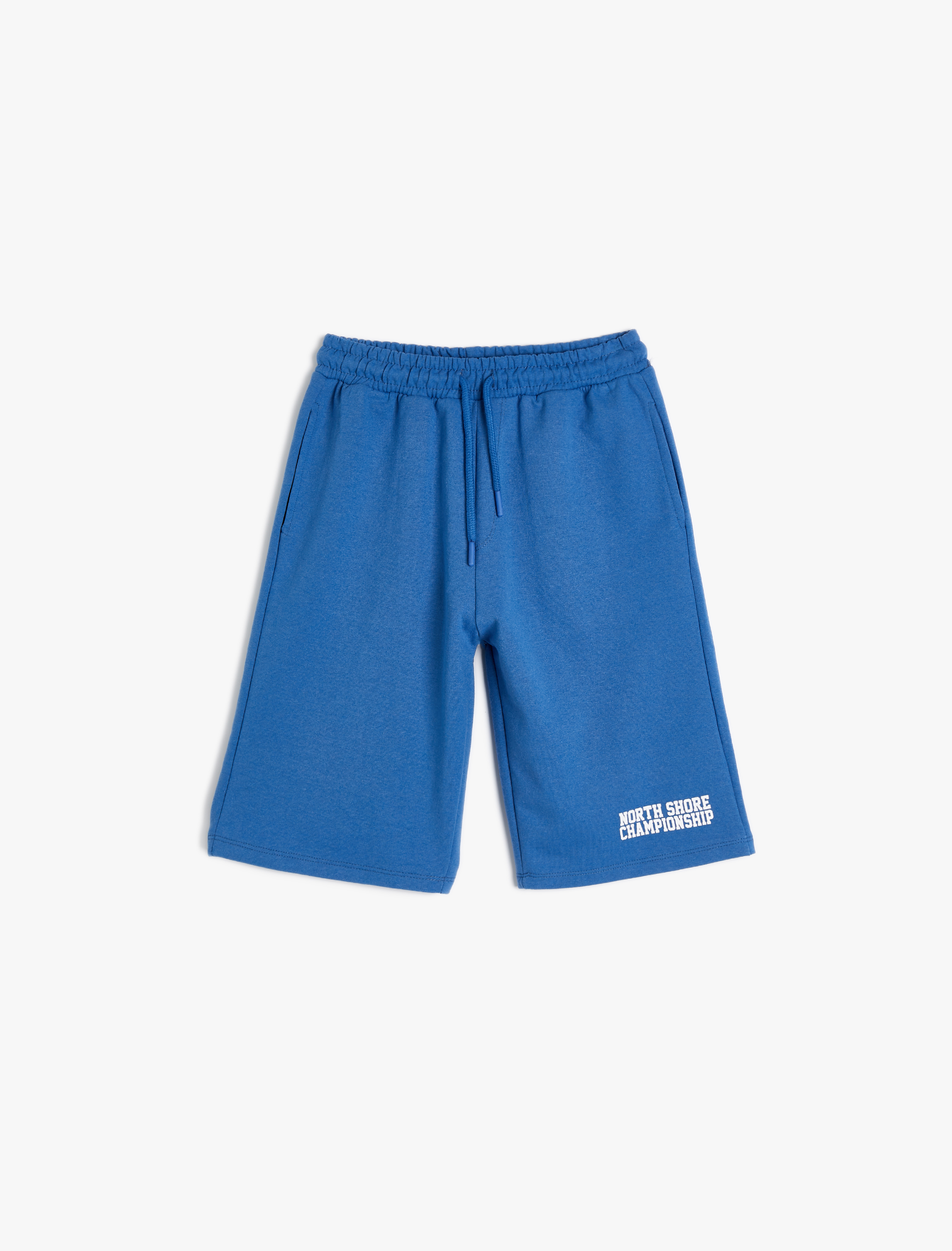  Erkek Çocuk Şort Beli Lastikli Cepli Baskı Detaylı