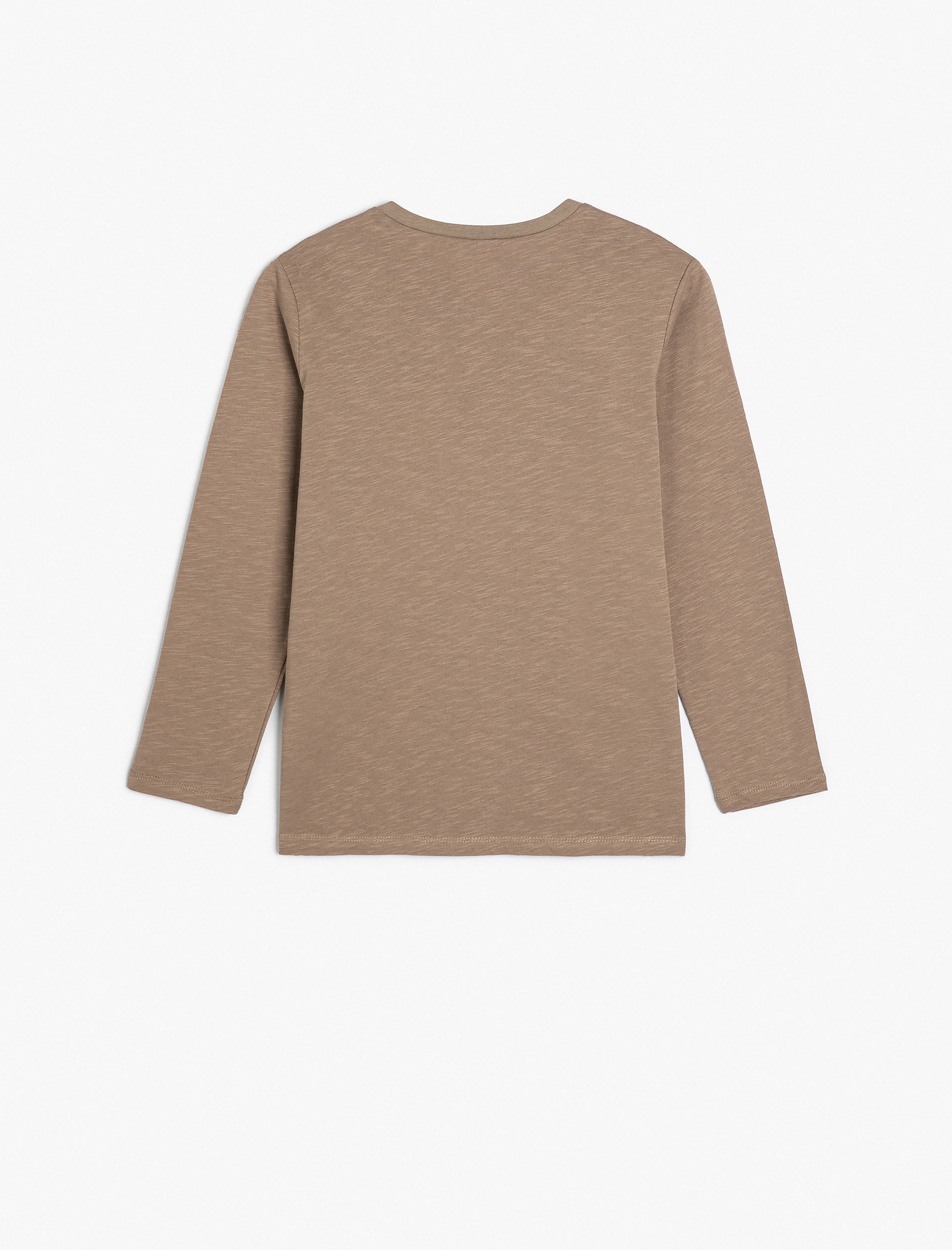  Erkek Çocuk Dinozorlu Tişört Uzun Kollu Bisiklet Yaka Pamuklu