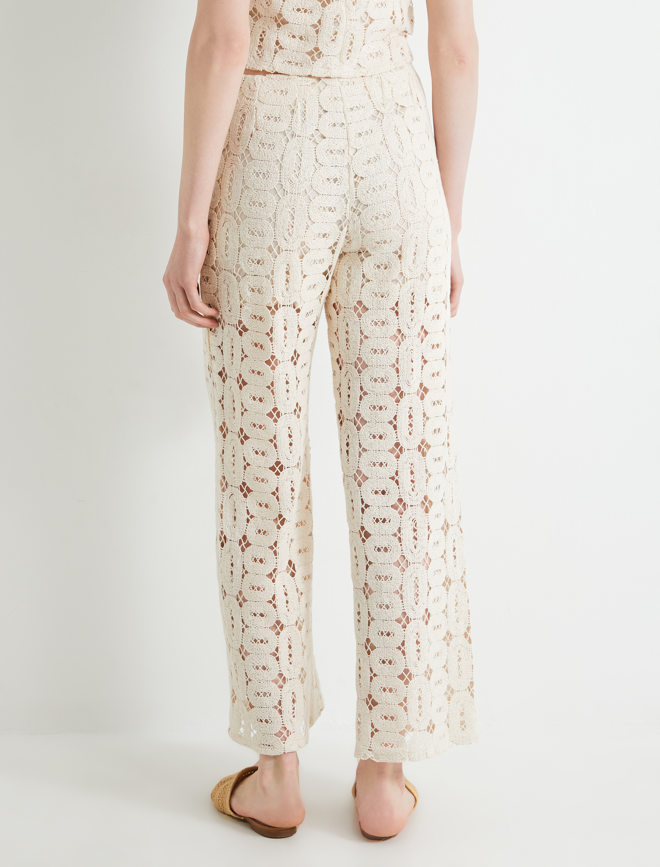   Kroşe Pantolon Normal Bel Fermuarlı Düz Paça