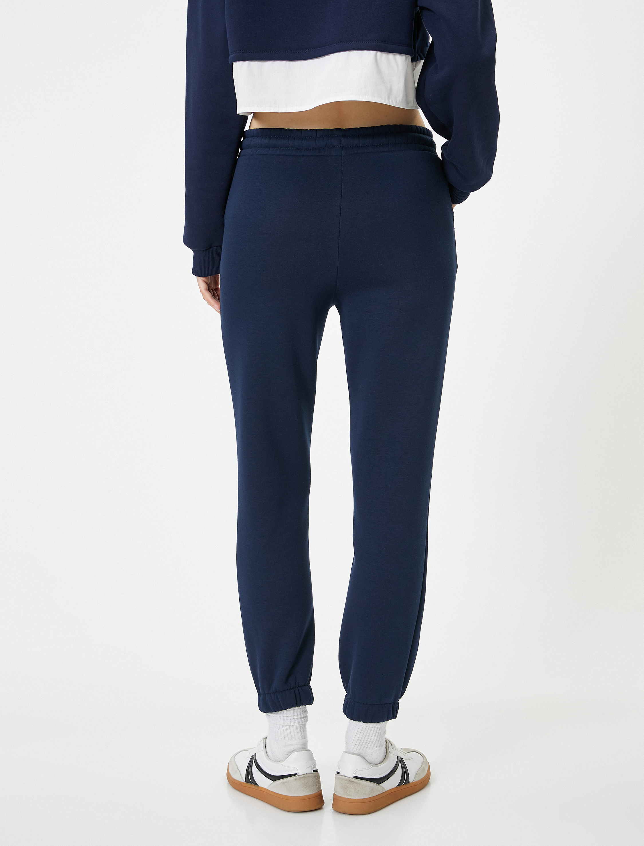   Şardonlu Jogger Eşofman Altı Beli Bağlamalı Cepli