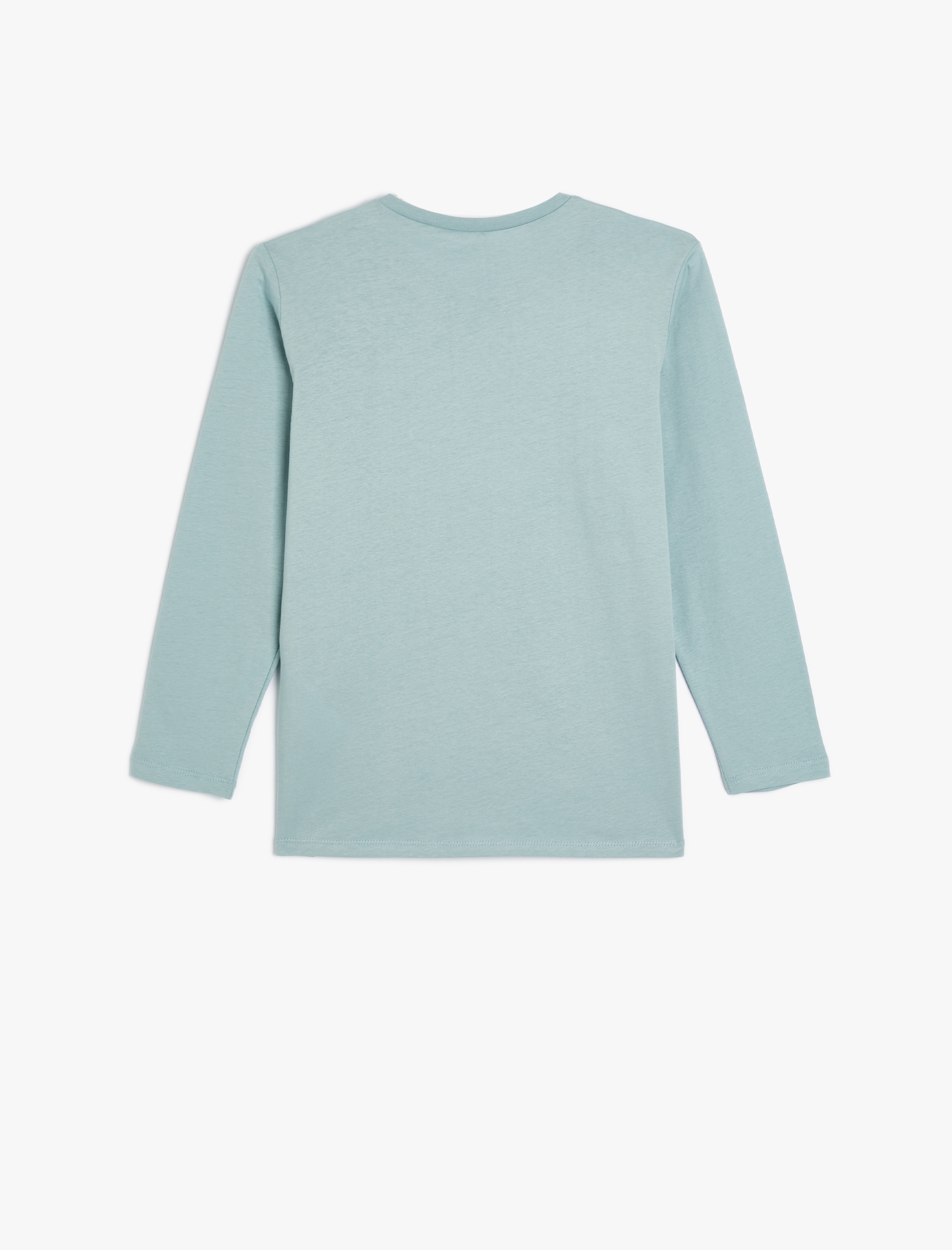  Erkek Çocuk Dinozorlu Tişört Uzun Kollu Bisiklet Yaka Pamuklu