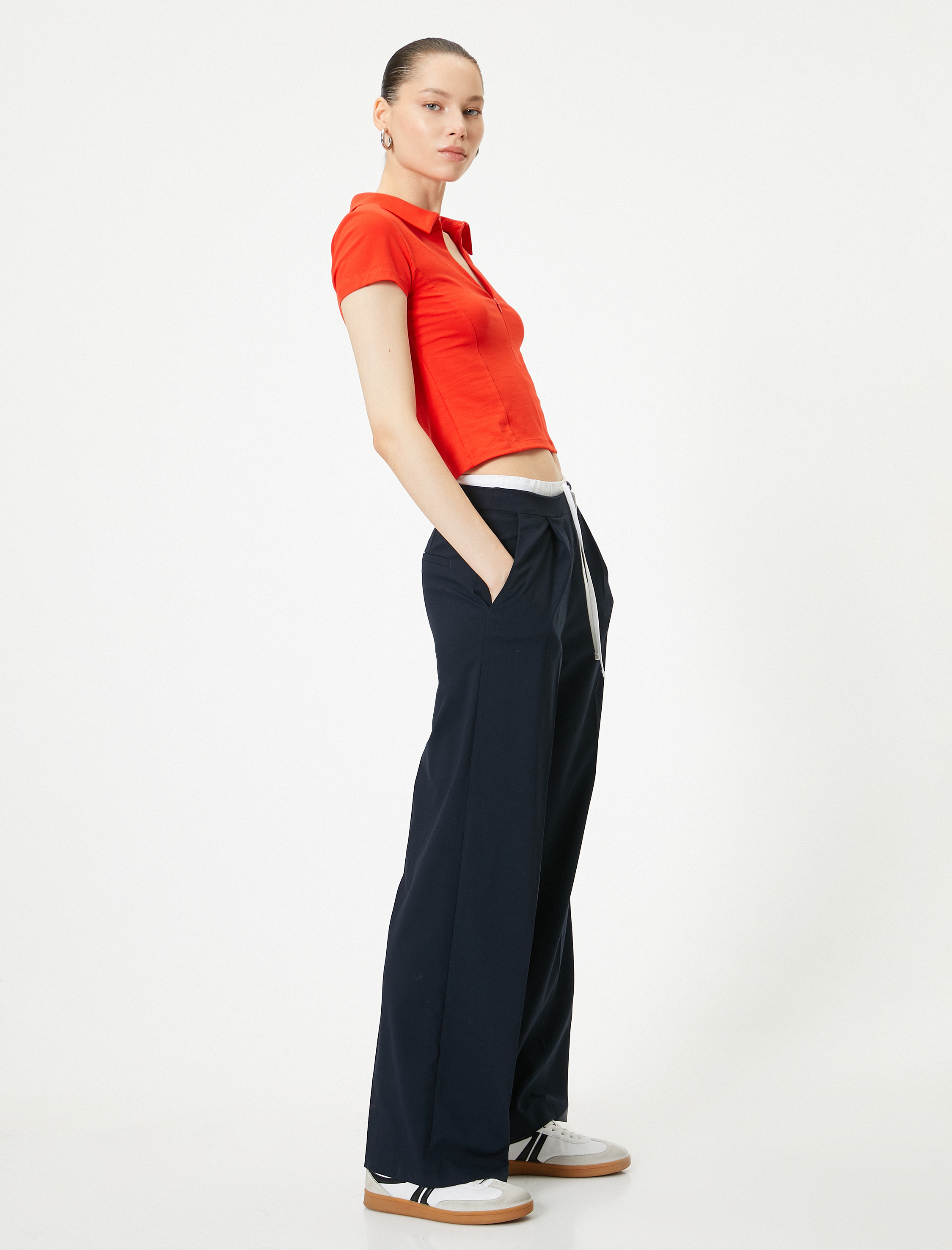 Fermuarlı Polo Tişört Kısa Kollu Slim Fit