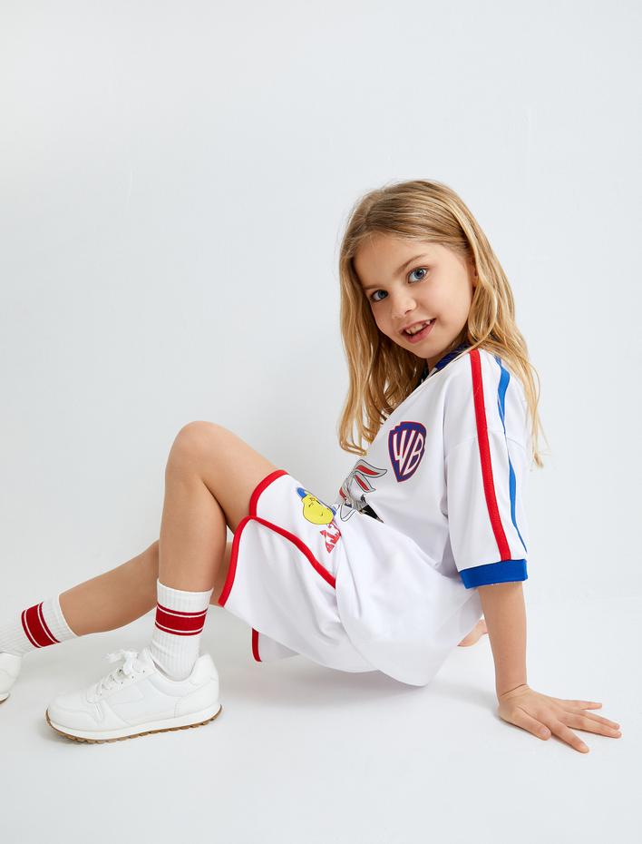 Kız Çocuk Tişört Looney Tunes Baskılı Lisanslı Kısa Kollu