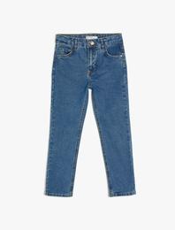 Normal Bel Dar Paça Kot Pantolon - Slim Jean