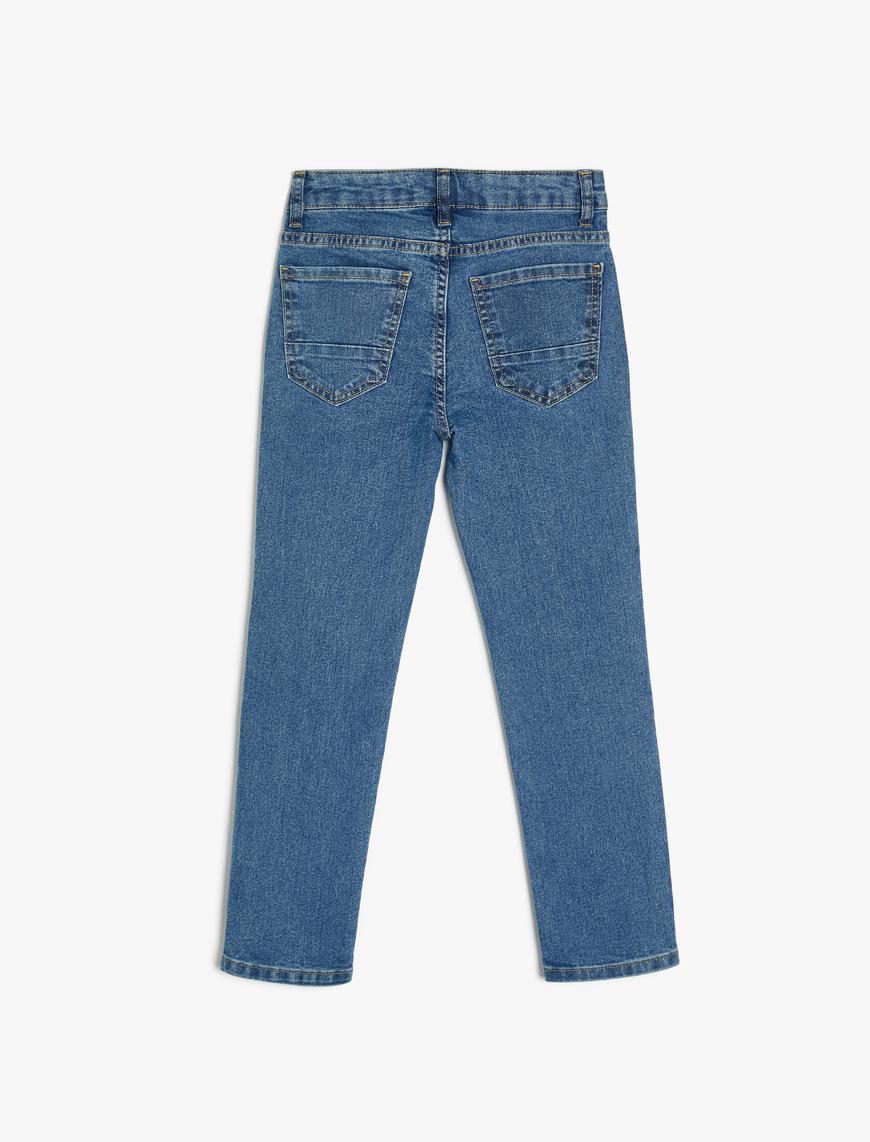  Erkek Çocuk Normal Bel Dar Paça Kot Pantolon - Slim Jean