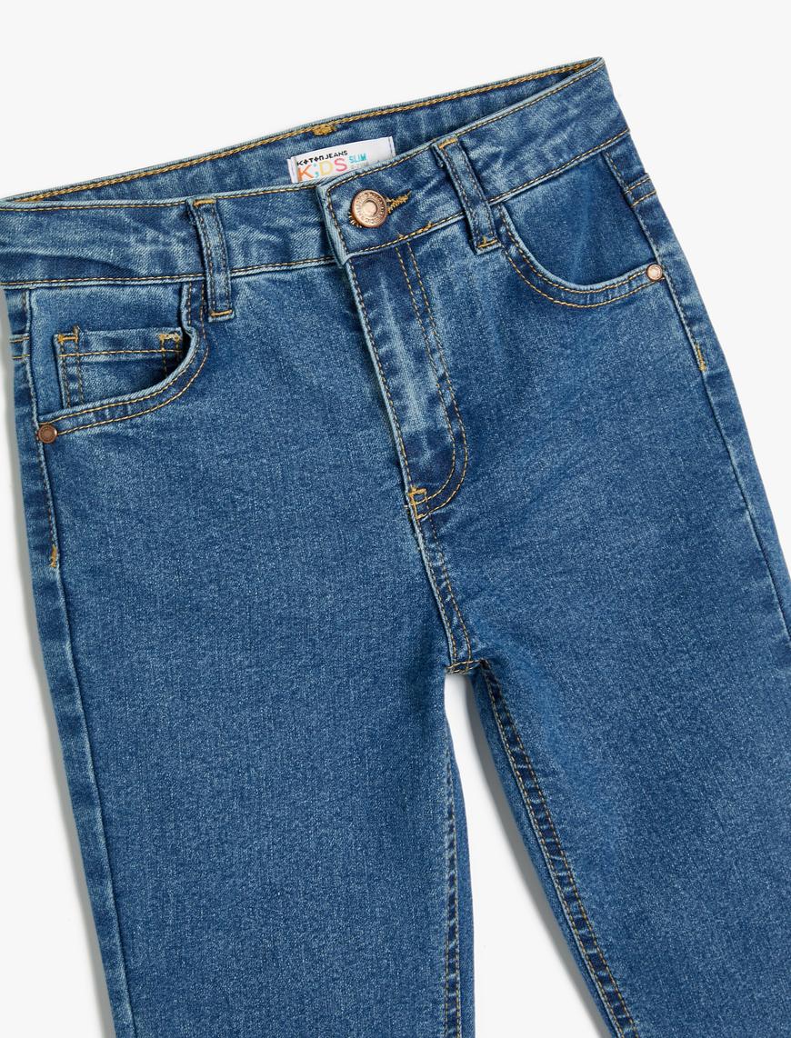  Erkek Çocuk Normal Bel Dar Paça Kot Pantolon - Slim Jean