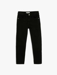 Normal Bel Dar Paça Kot Pantolon - Slim Jean