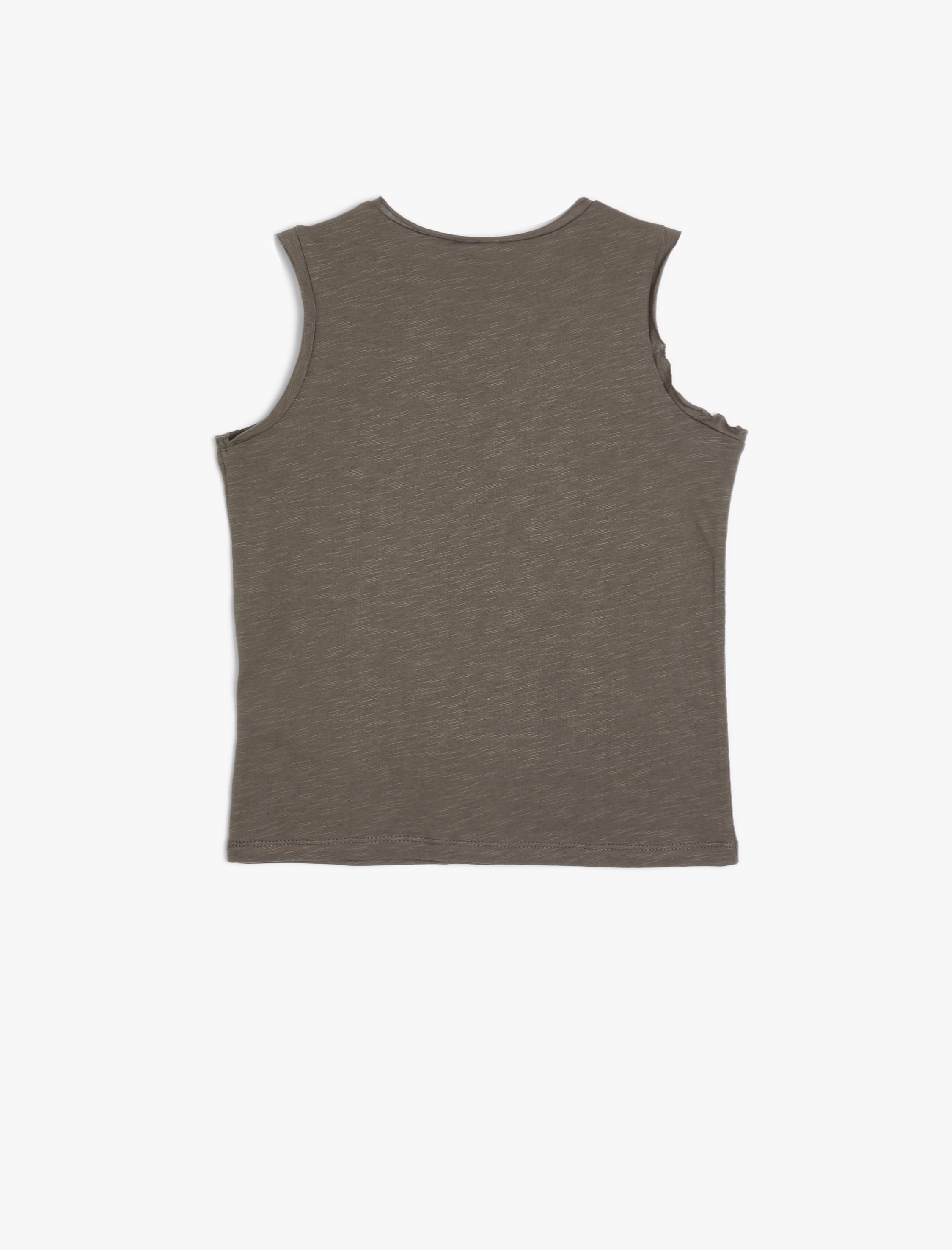  Erkek Çocuk Atlet Dinozor Baskılı Kolsuz Bisiklet Yaka Pamuklu