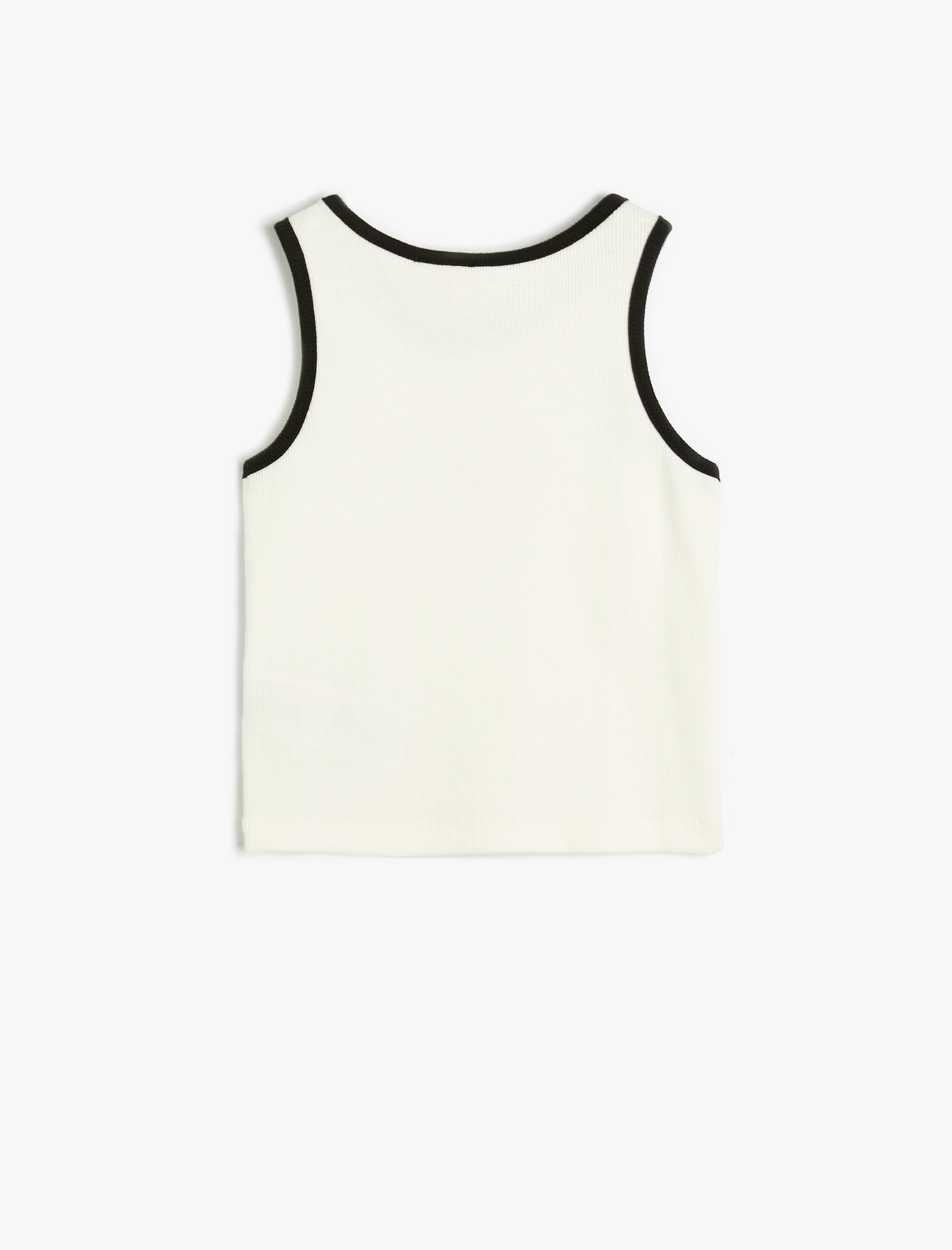  Kız Çocuk Atlet Slogan Baskılı Bisiklet Yaka Pamuklu