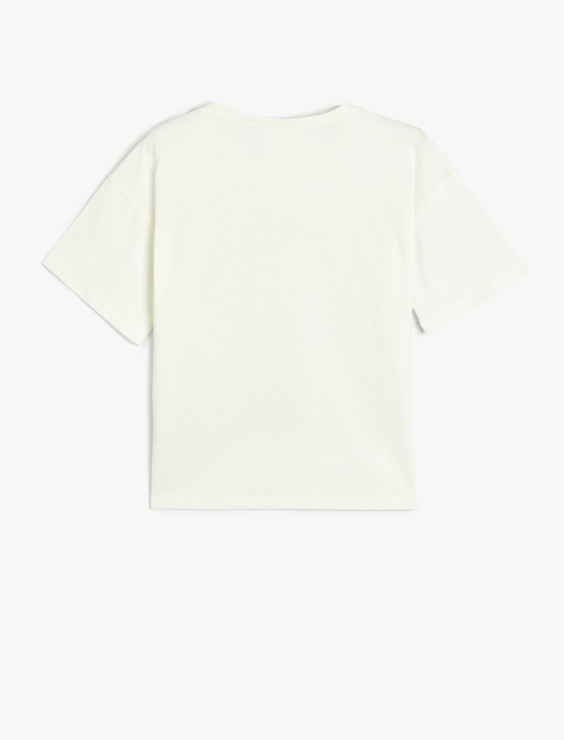  Kız Çocuk Tişört Köpek Baskılı Kısa Kollu Bisiklet Yaka Pamuklu