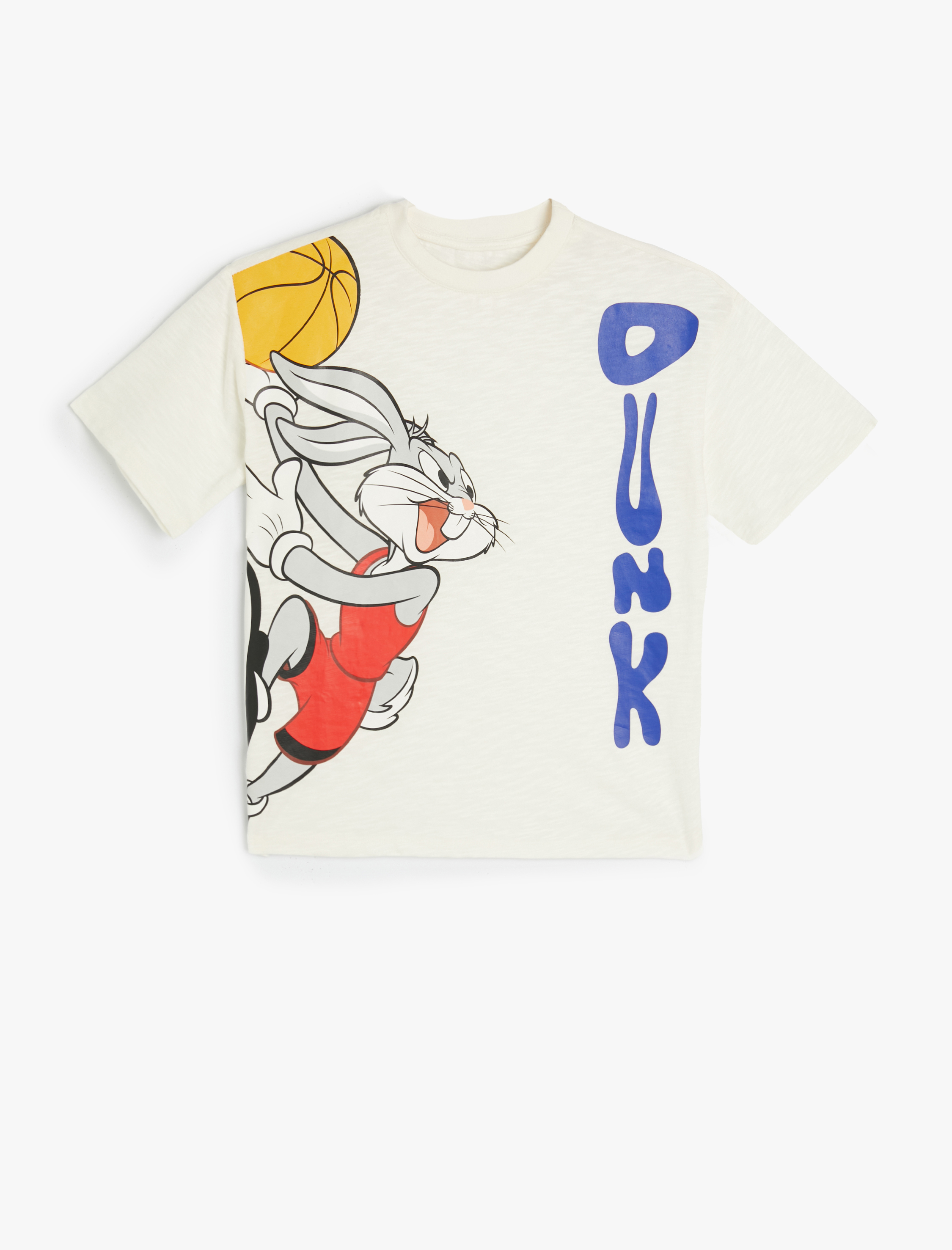  Erkek Çocuk Bugs Bunny Tişört Lisanslı Kısa Kollu Bisiklet Yaka Pamuklu