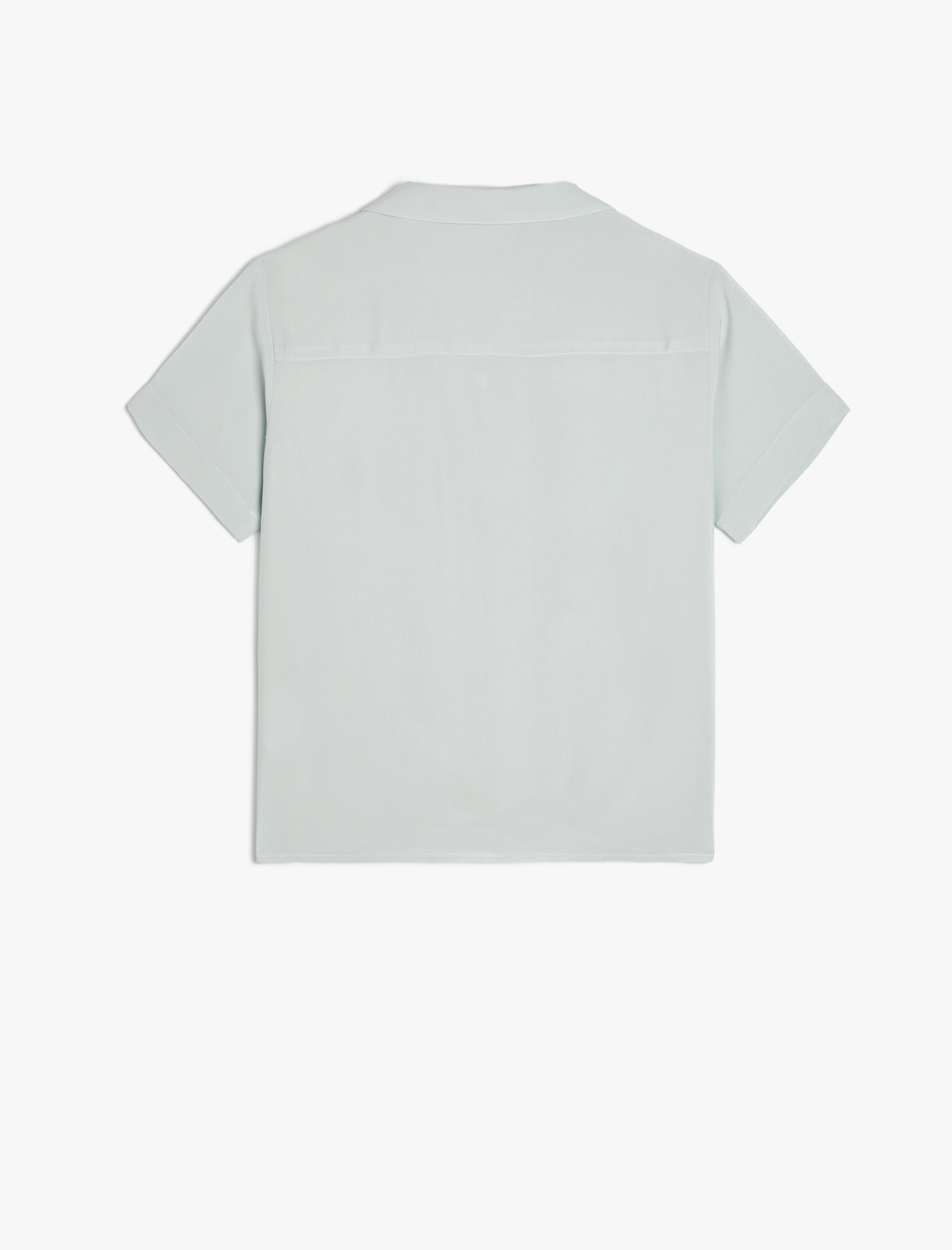  Erkek Çocuk Viskon Gömlek Kısa Kollu Kaplan Baskılı Cep Detaylı