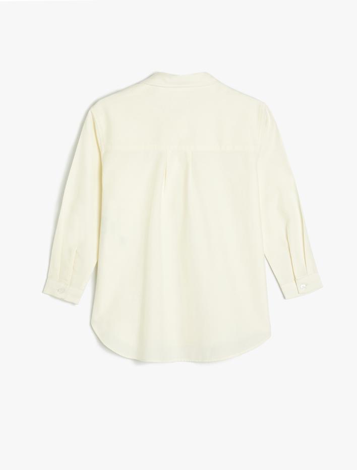 Kız Çocuk Uzun Kollu Klasik Yaka Basic Gömlek