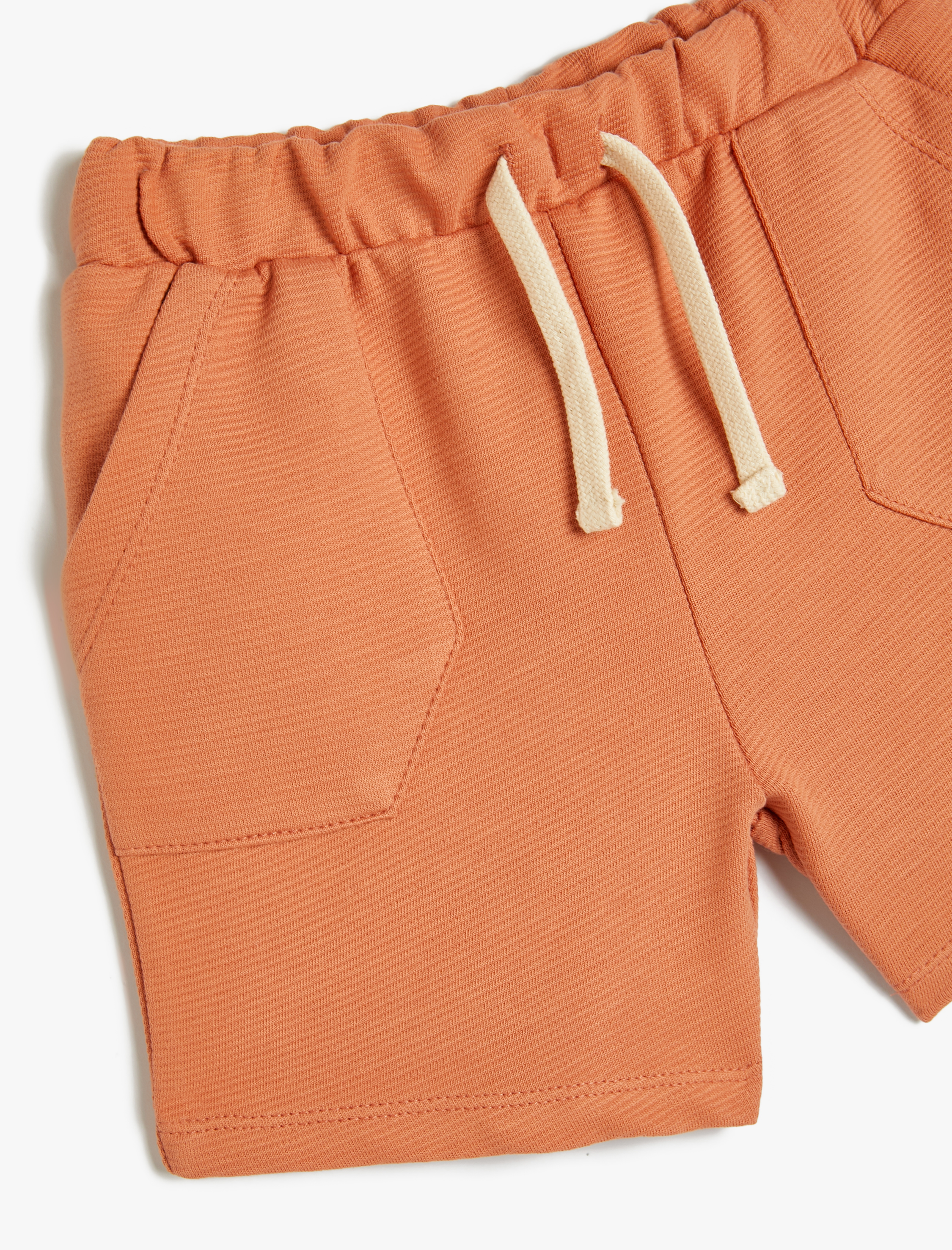  Erkek Bebek Basic Şort Beli Bağlamalı Cep Detaylı