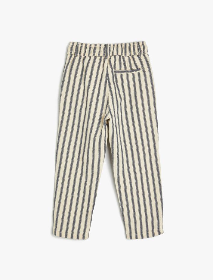 Erkek Çocuk Pantolon Beli Bağlamalı Cepli Pamuklu