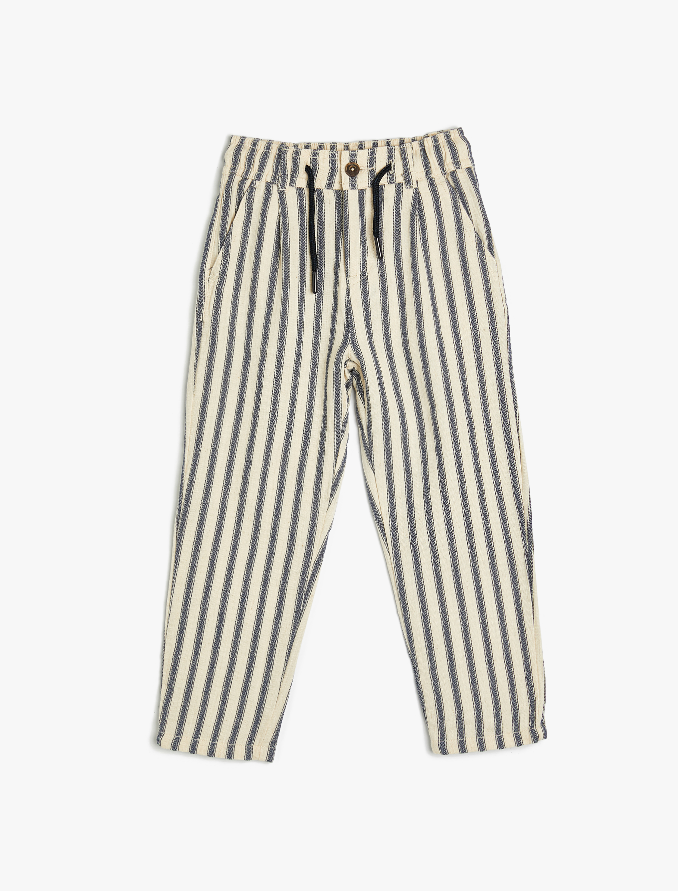  Erkek Çocuk Pantolon Beli Bağlamalı Cepli Pamuklu