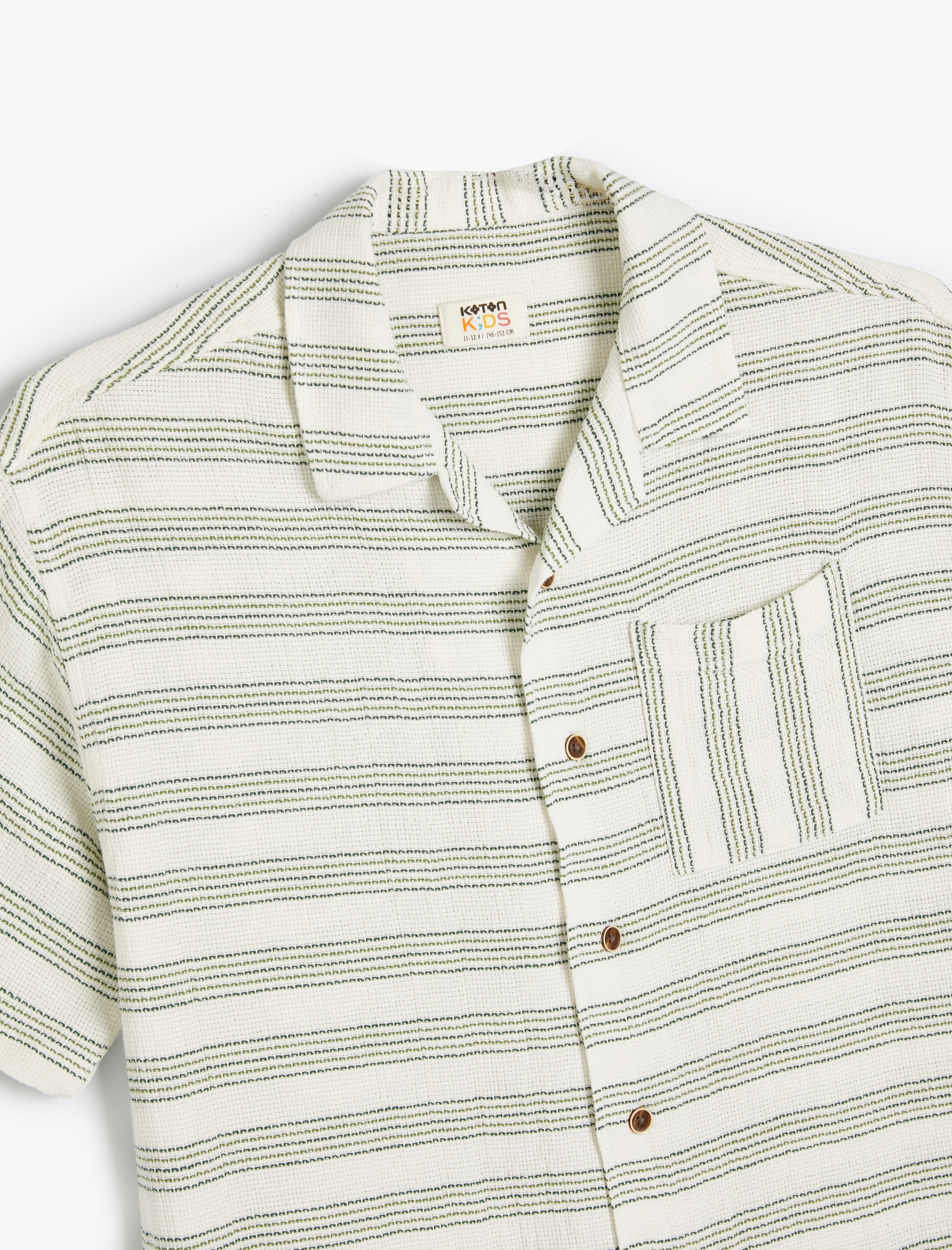  Erkek Çocuk Gömlek Kısa Kollu Tek Cep Detaylı