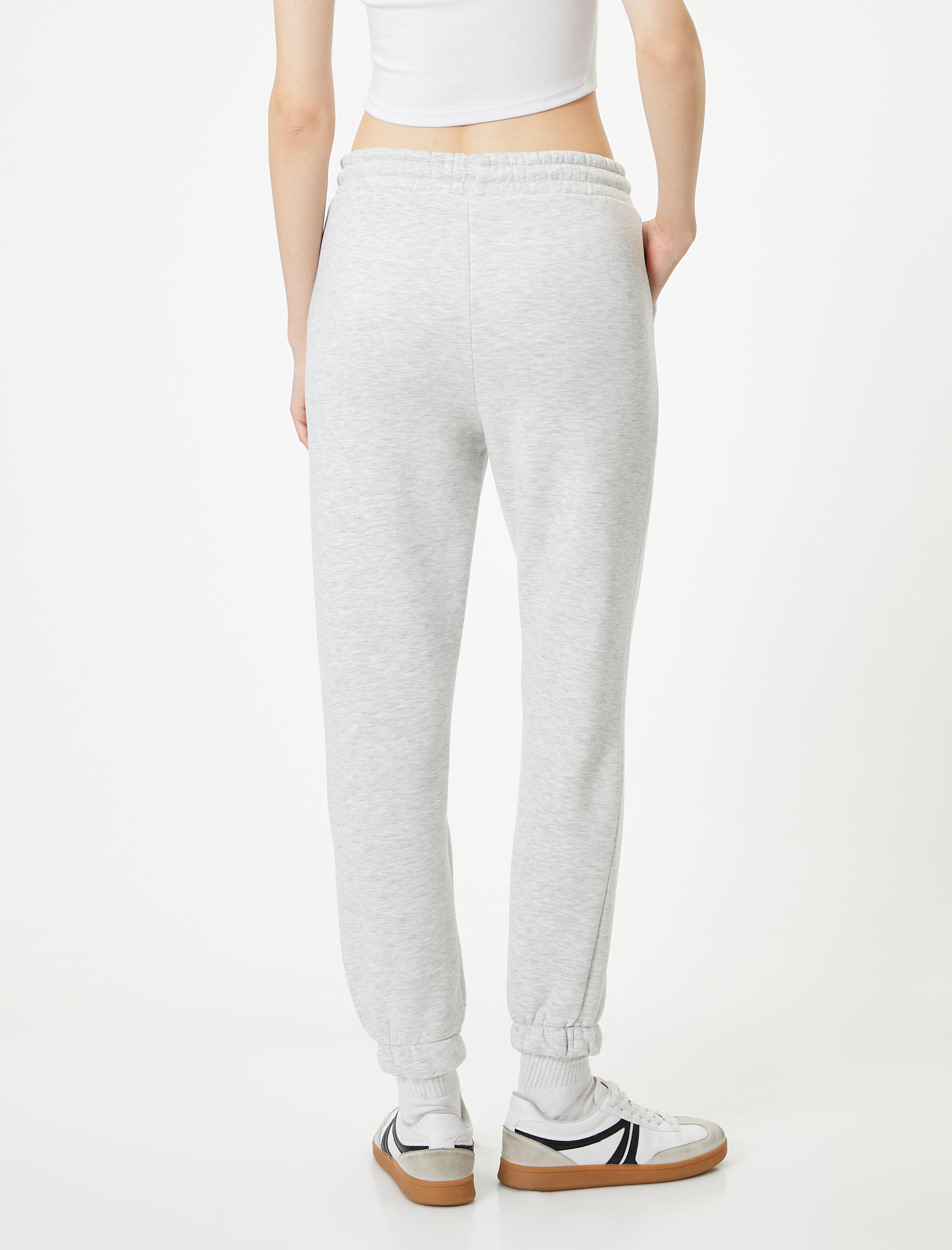 Şardonlu Jogger Eşofman Altı Beli Bağlamalı Cepli