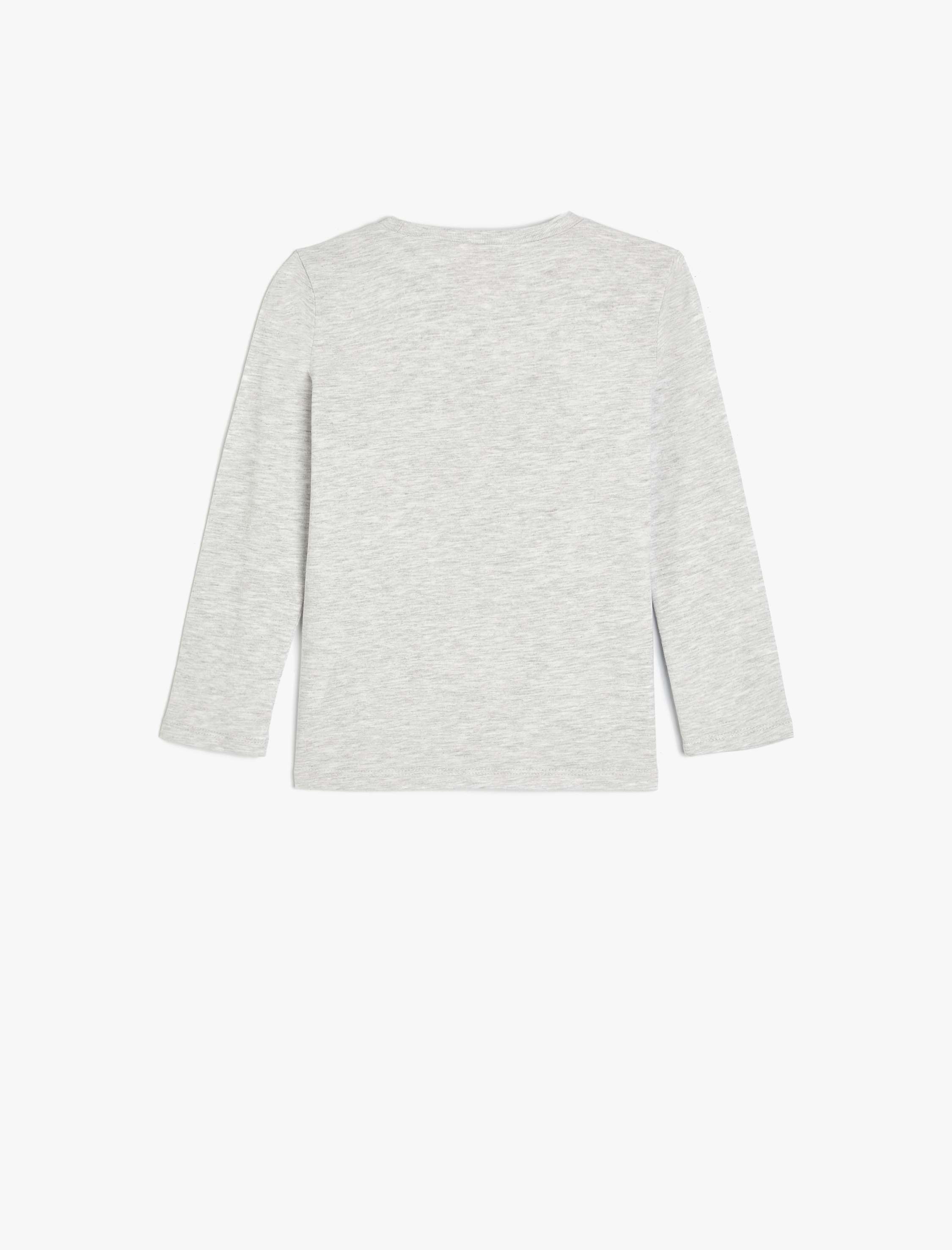  Kız Bebek Tişört Slogan Baskılı Uzun Kollu Bisiklet Yaka Pamuklu