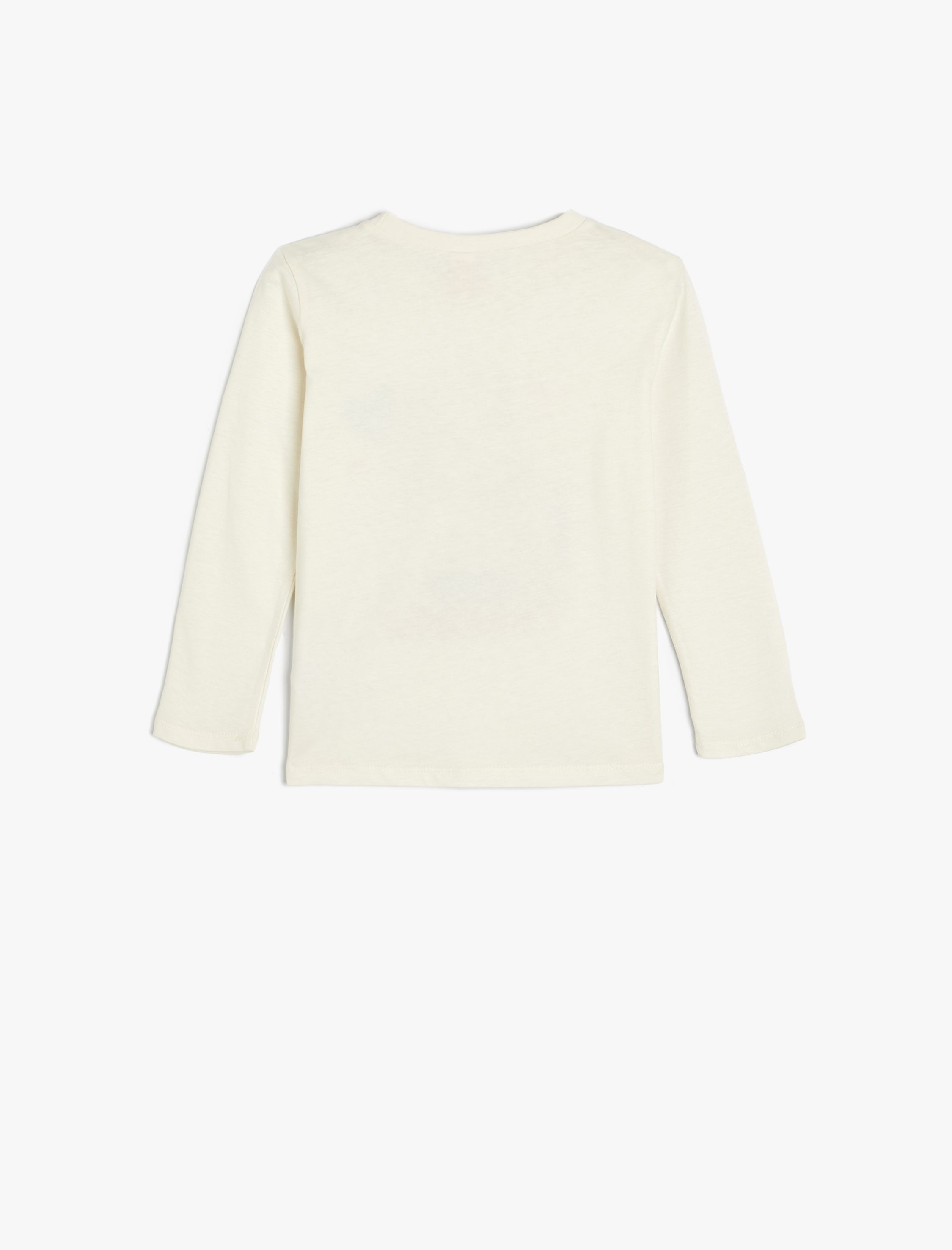  Kız Bebek Tişört Uzun Kollu Bisiklet Yaka Baskılı Pamuklu