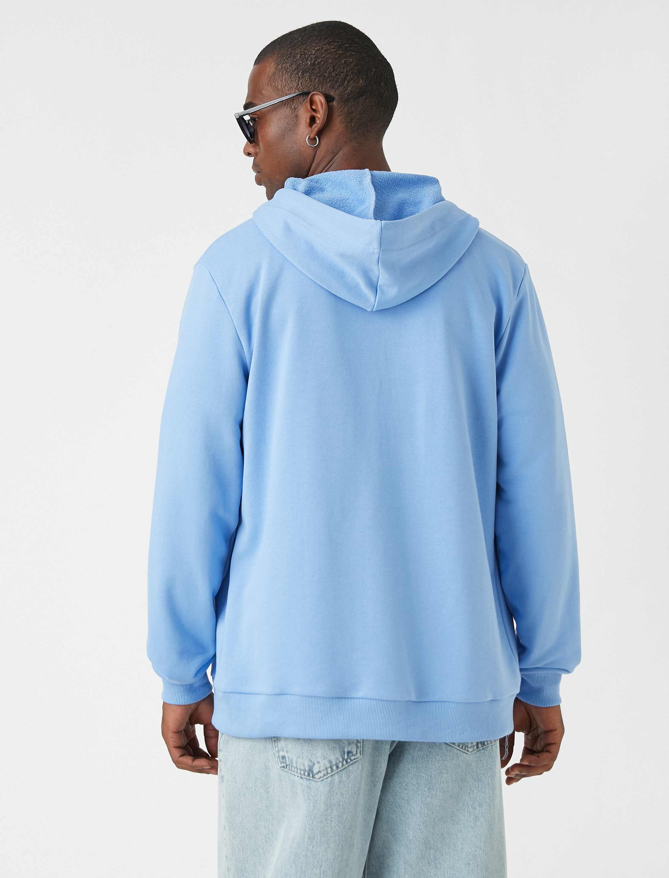   Fermuarlı Kapşonlu Sweatshirt