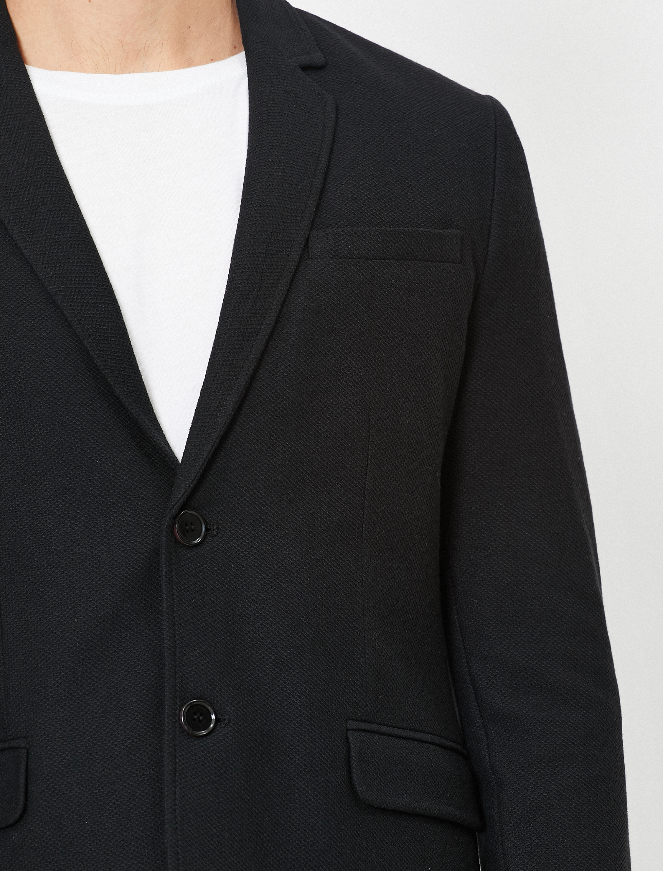 Cep Detaylı Düğmeli Blazer Ceket