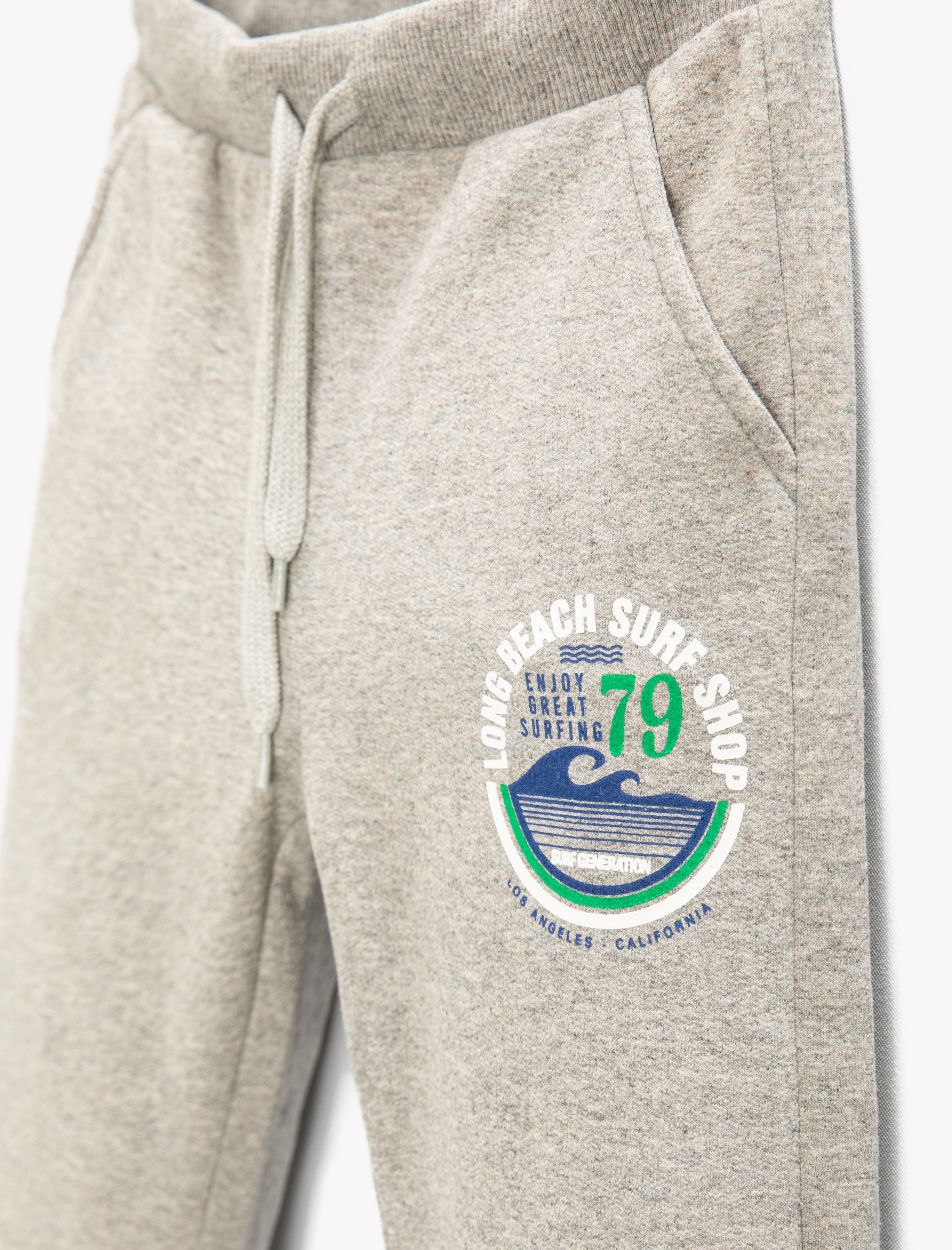  Erkek Çocuk Baskılı Jogger Eşofman Altı Beli Bağcıklı