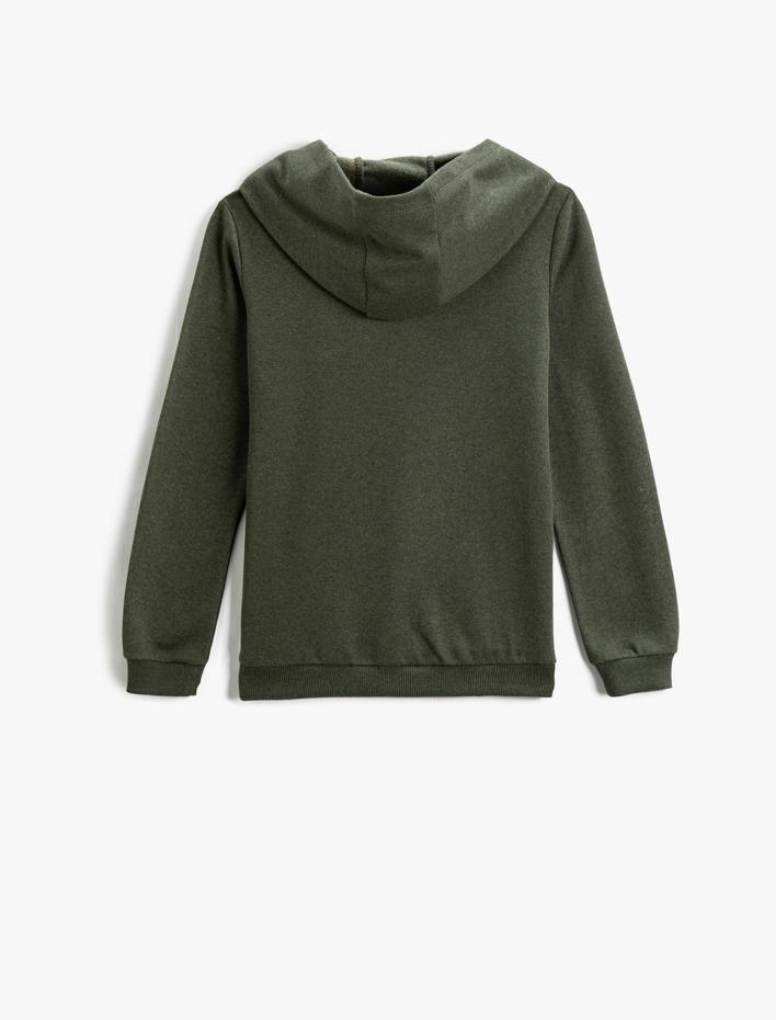 Erkek Çocuk Baskılı Kapüşonlu Sweat