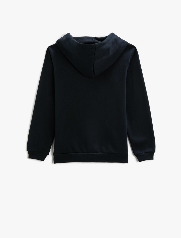 Kız Çocuk Basic Hırka Fermuarlı Kapüşonlu Cepli