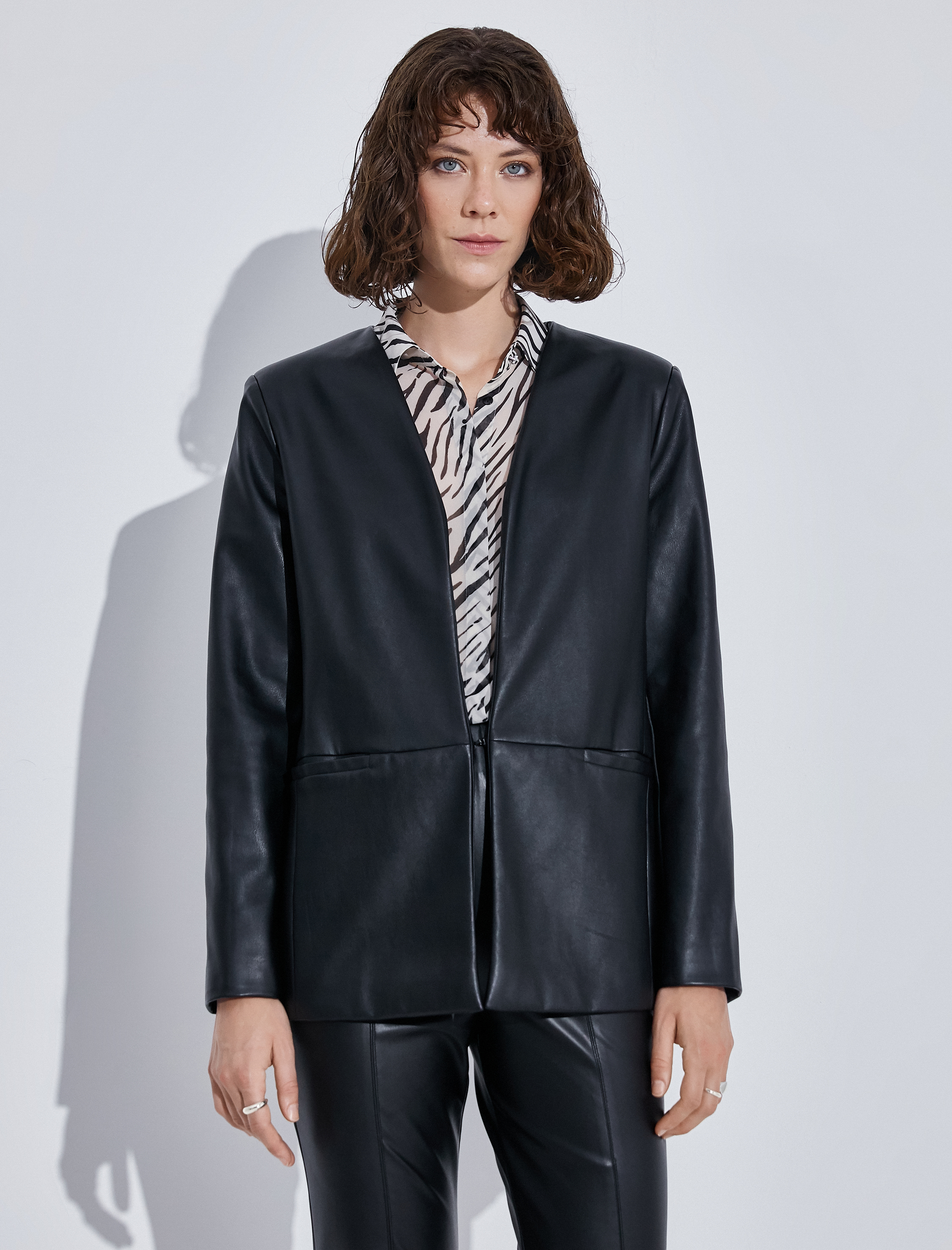   Suni Deri Blazer Ceket