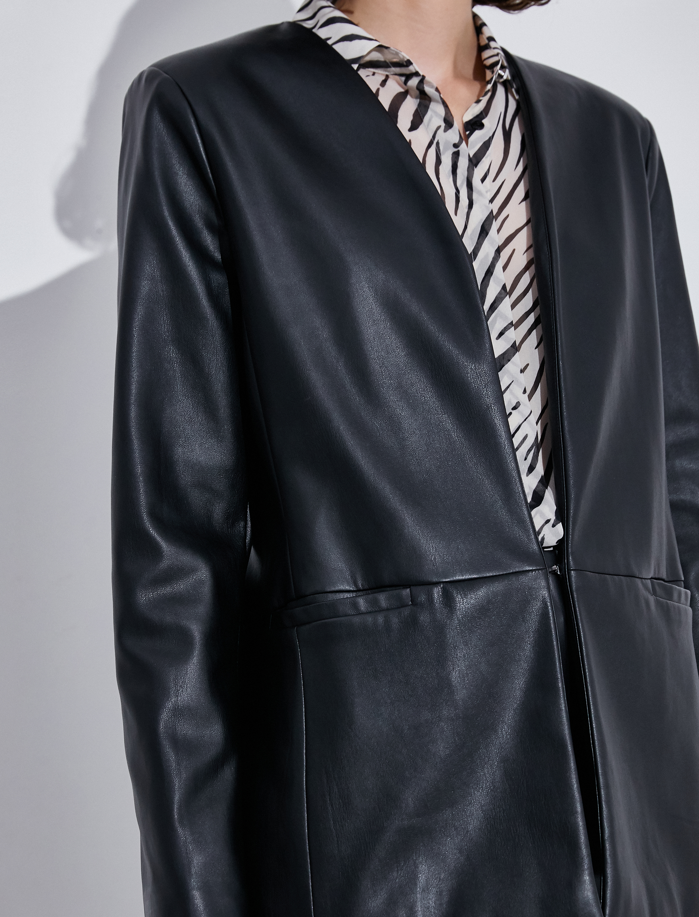   Suni Deri Blazer Ceket