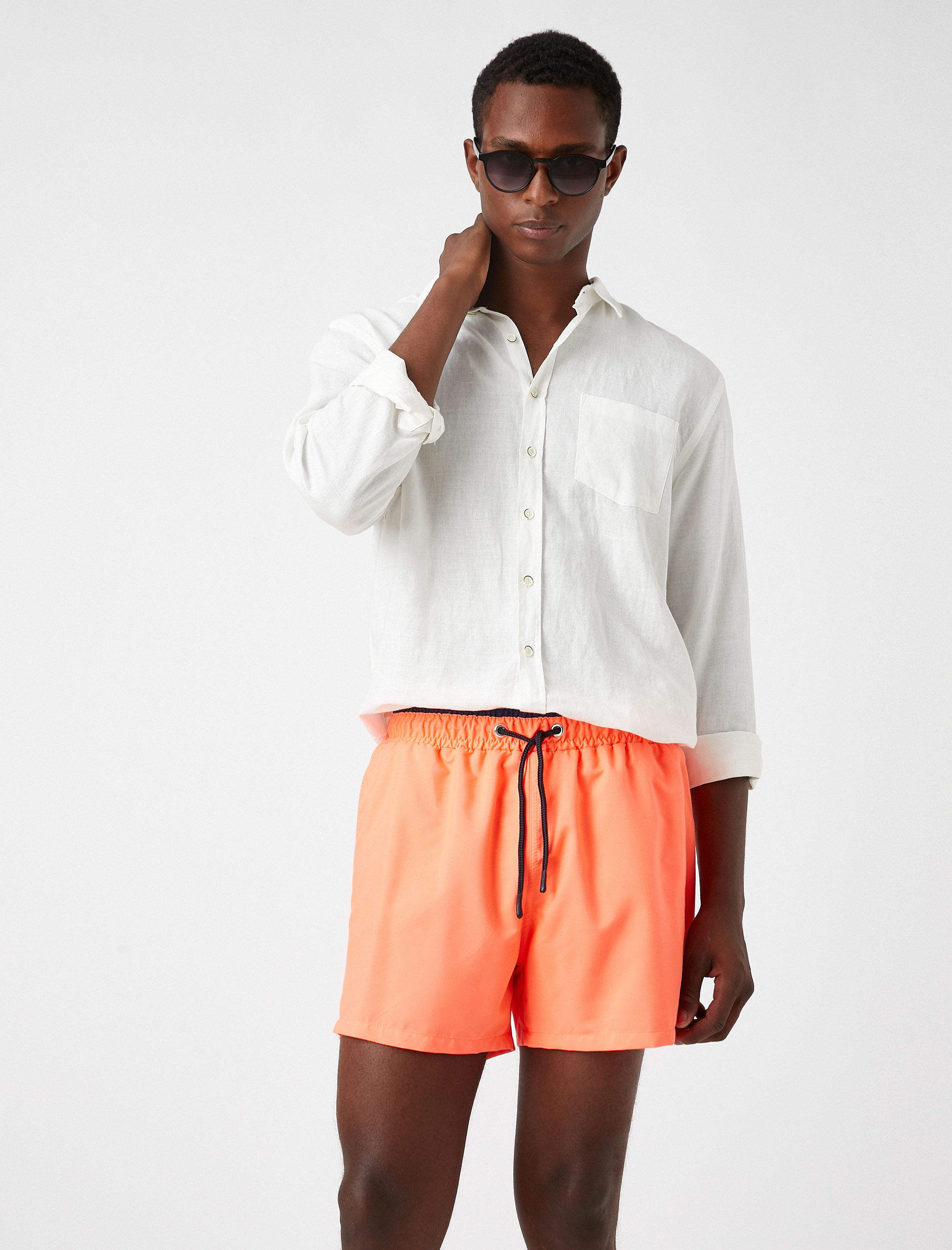   Basic Deniz Şortu Beli Bağcıklı