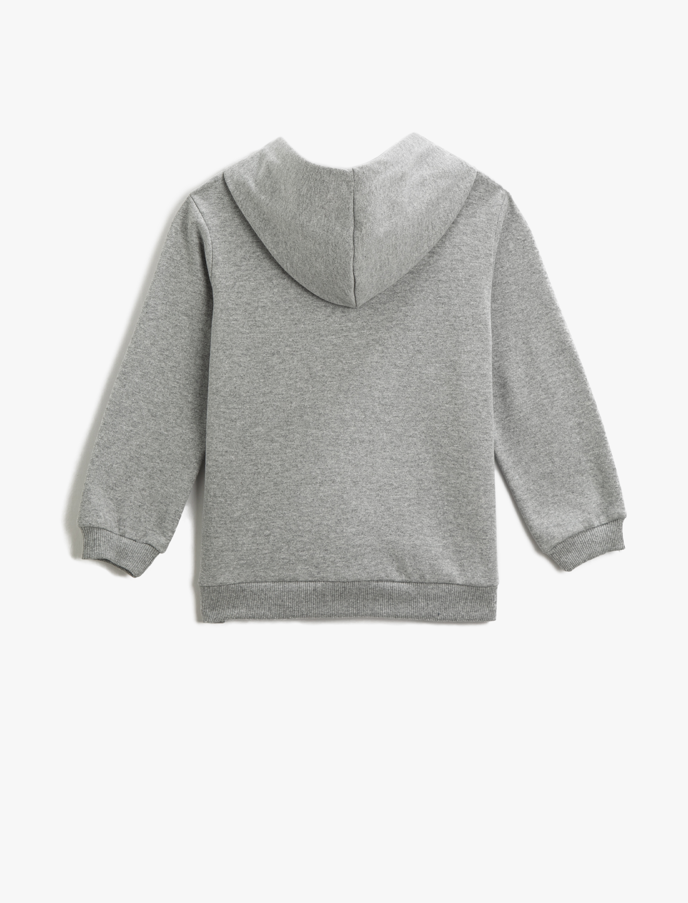  Erkek Çocuk Basic Fermuarlı Kapüşonlu Şardonlu Hırka