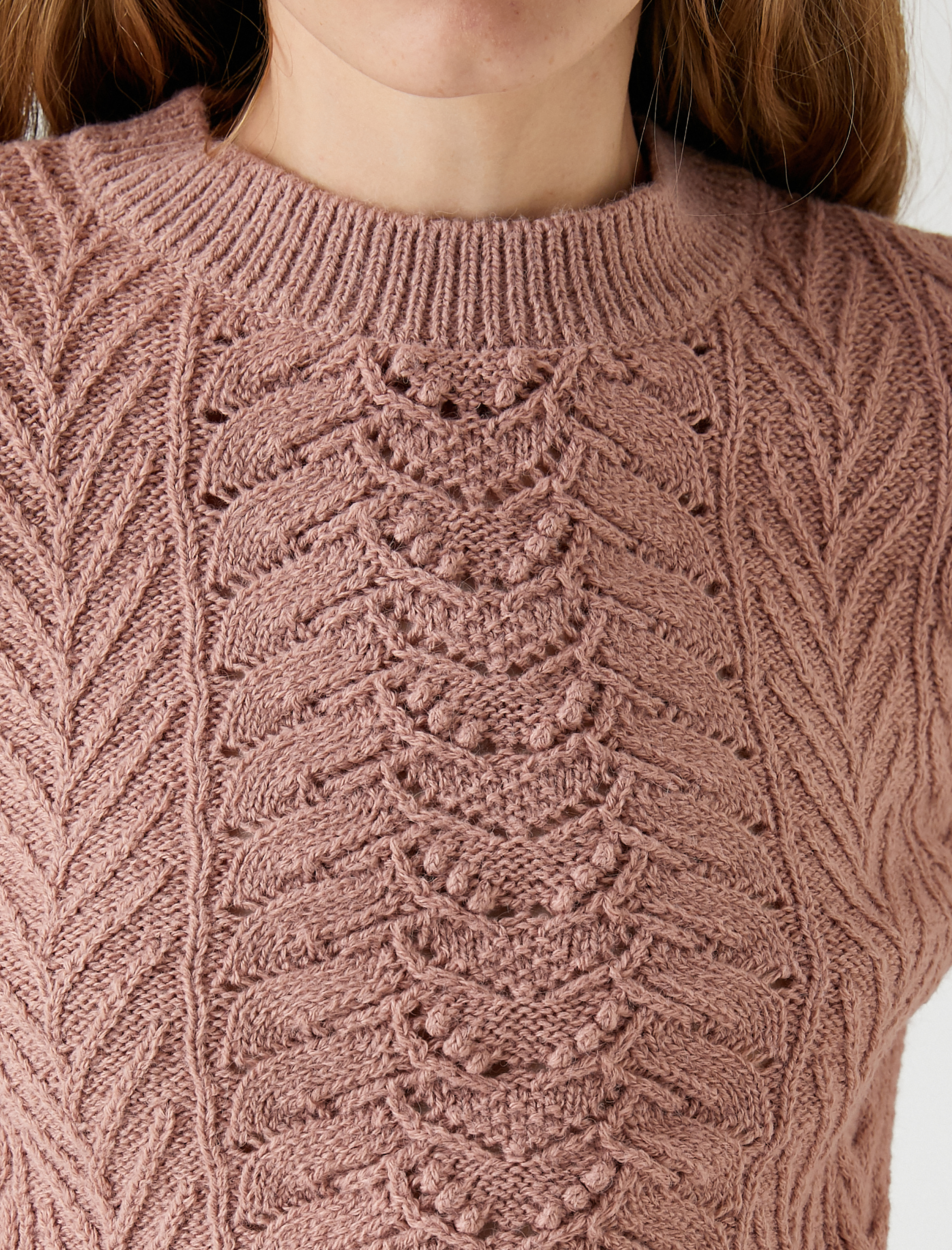 Örgü Detaylı Kazak