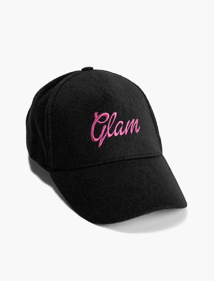 Kadın Slogan İşlemeli Cap Şapka
