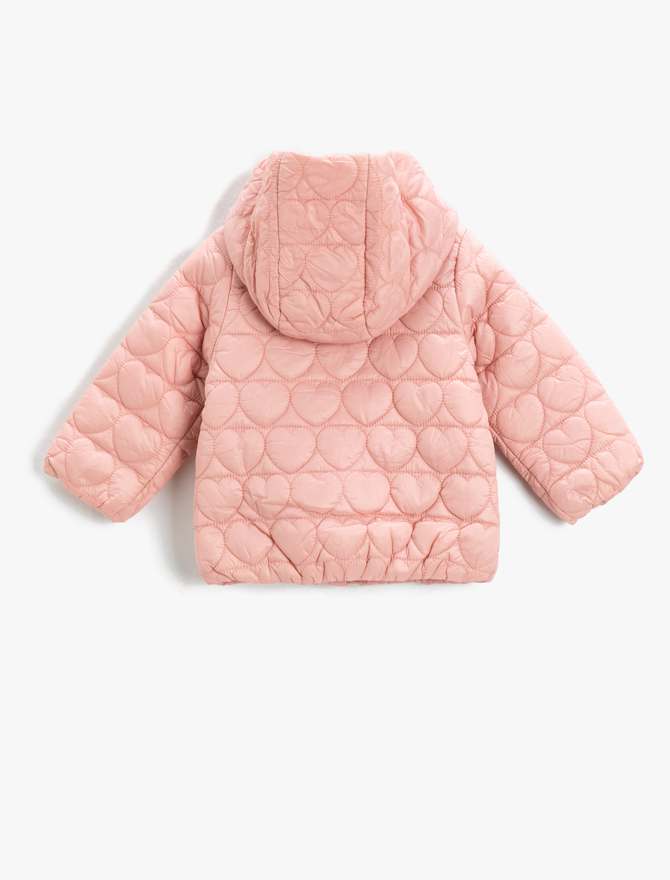  Kız Bebek Kapitone Şişme Mont Kapüşonlu