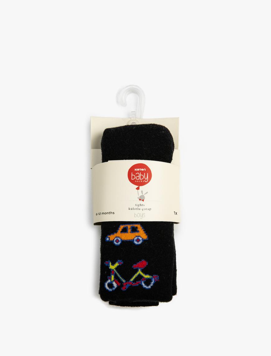  Erkek Bebek Desenli Havlu Külotlu Çorap