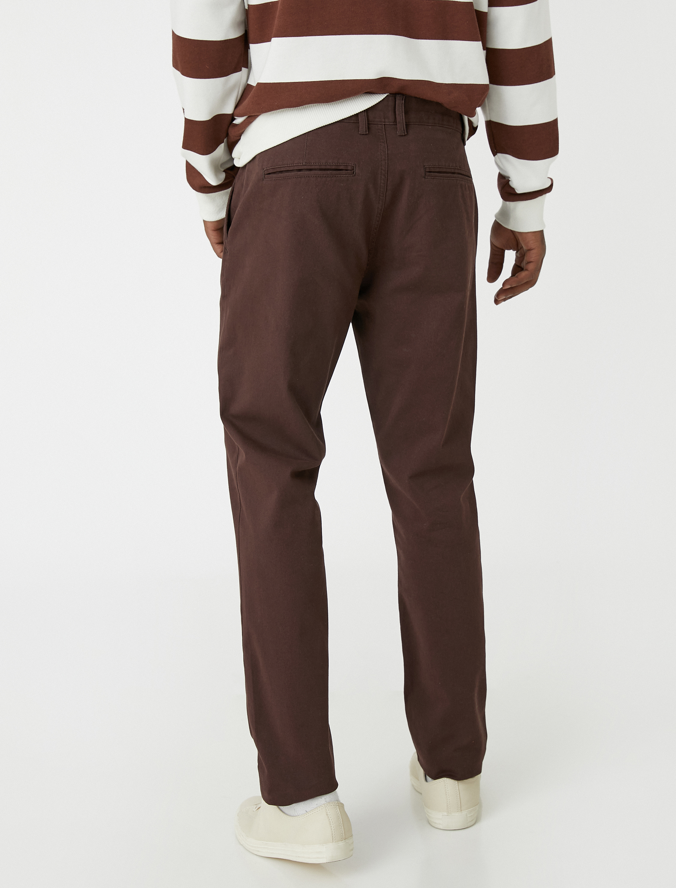   Basic Chino Pantolon Düğmeli Cep Detaylı