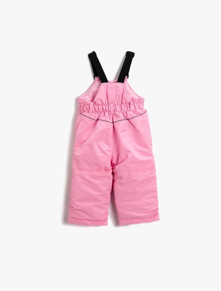 Kız Bebek Yağmur Tulumu Askılı Cepli Dolgulu