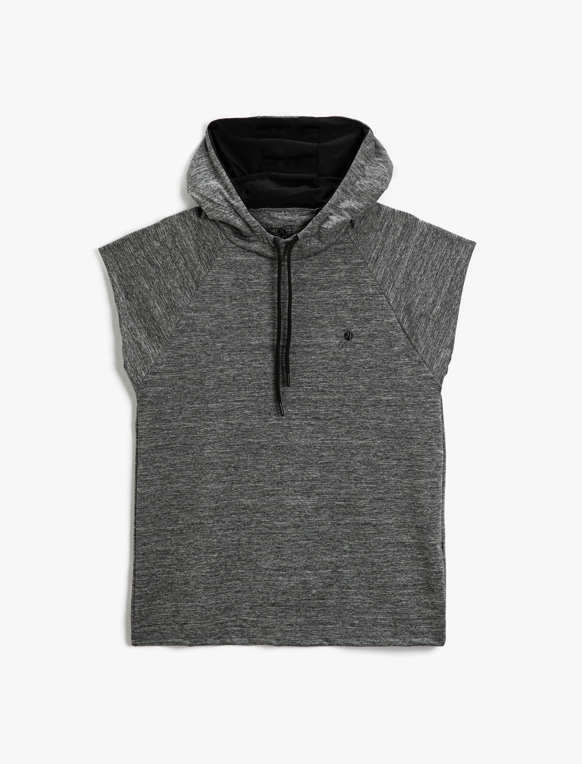   Basic Spor Tişört Kolsuz Kapşonlu