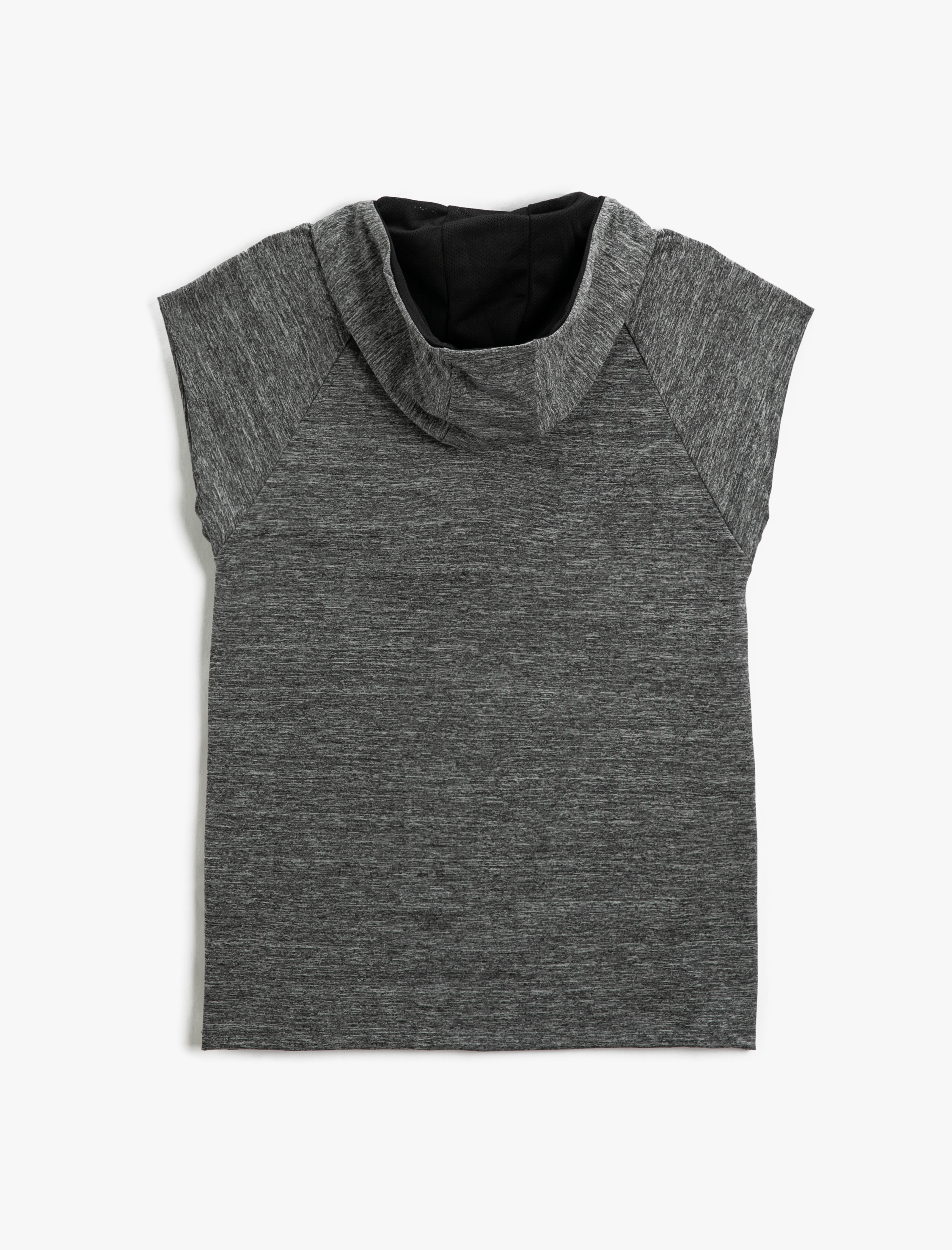   Basic Spor Tişört Kolsuz Kapşonlu