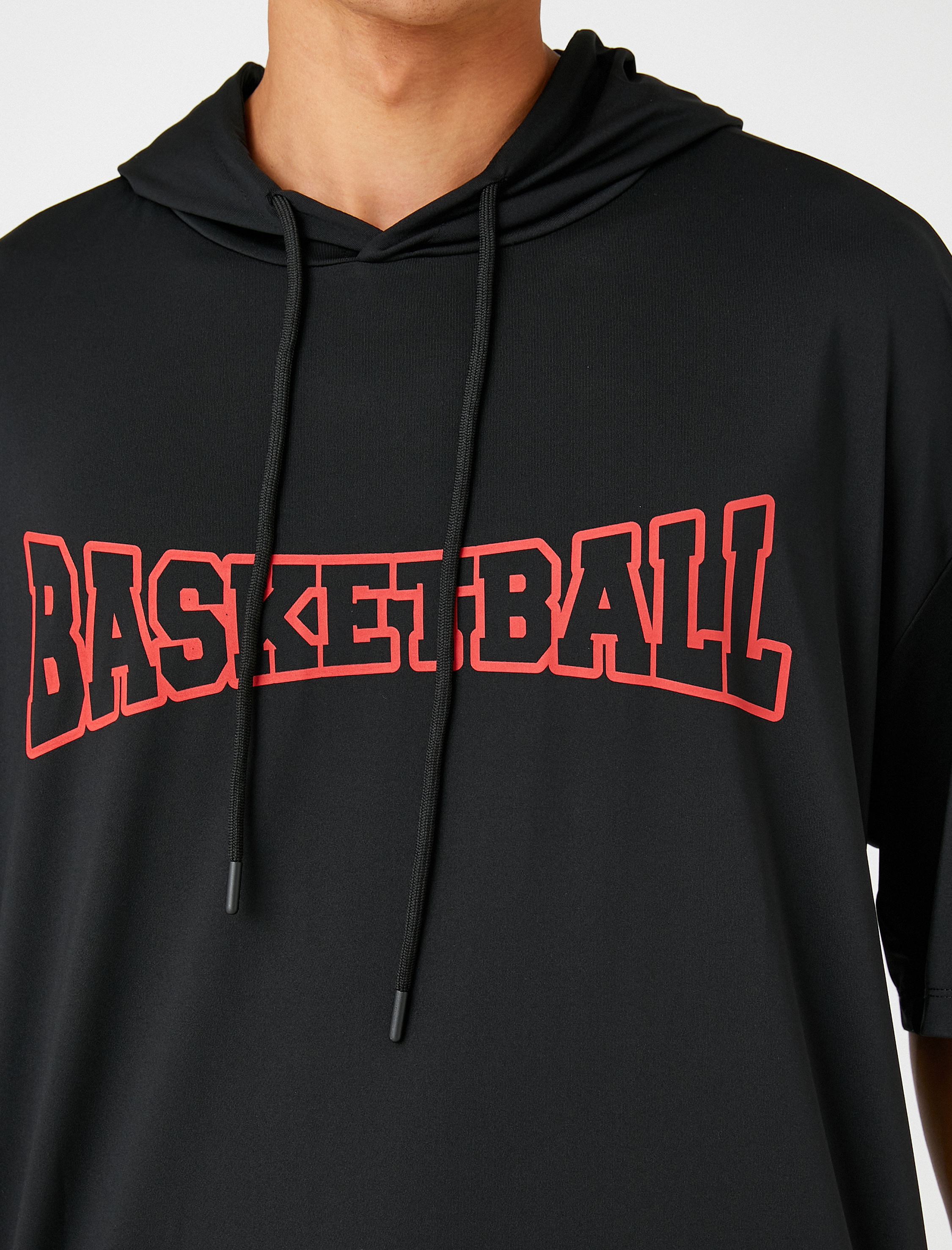   Kapşonlu Spor Tişört Basketbol Baskılı