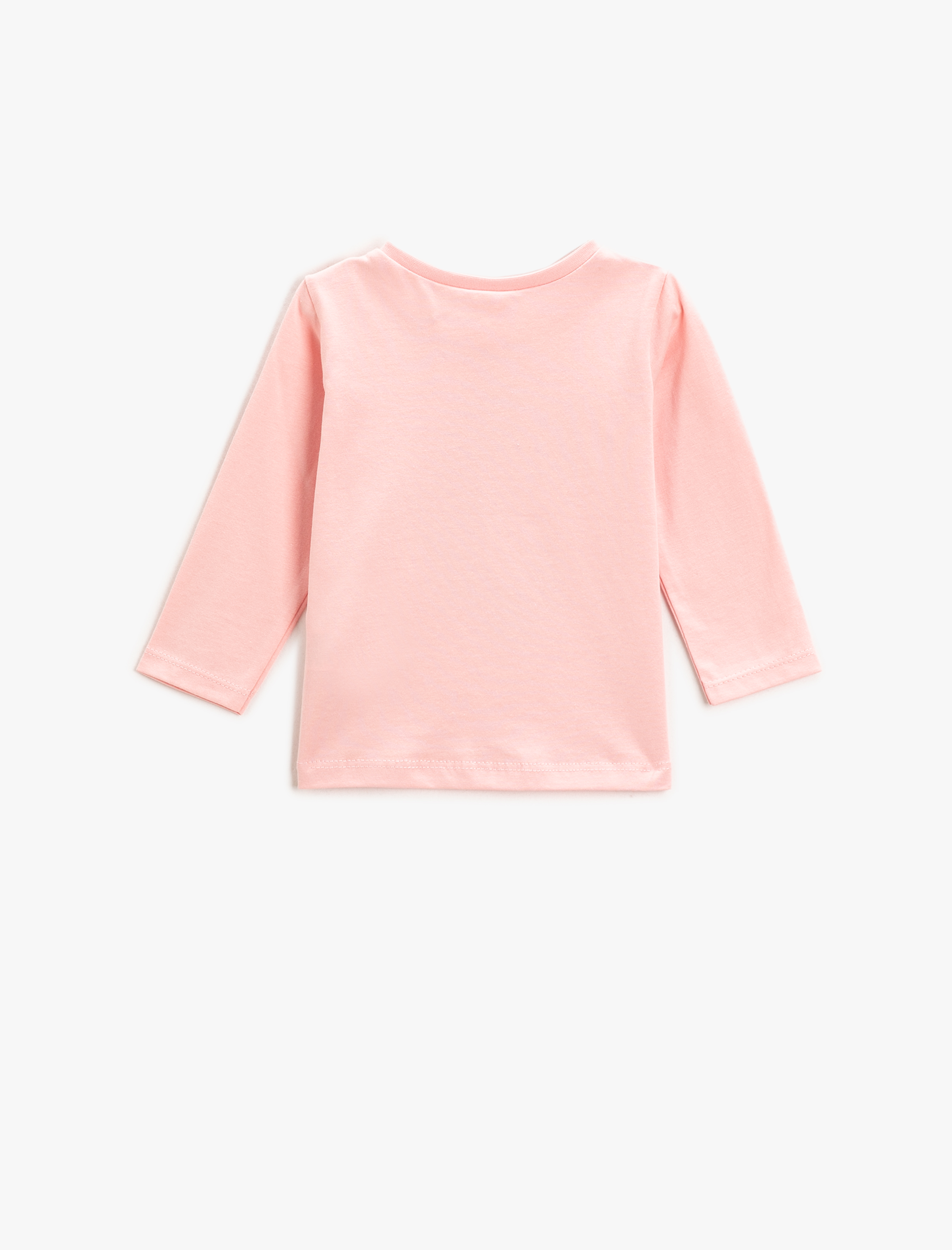  Kız Bebek Unicorn Pul Payet İşlemeli Uzun Kollu Tişört Bisiklet Yaka Pamuklu