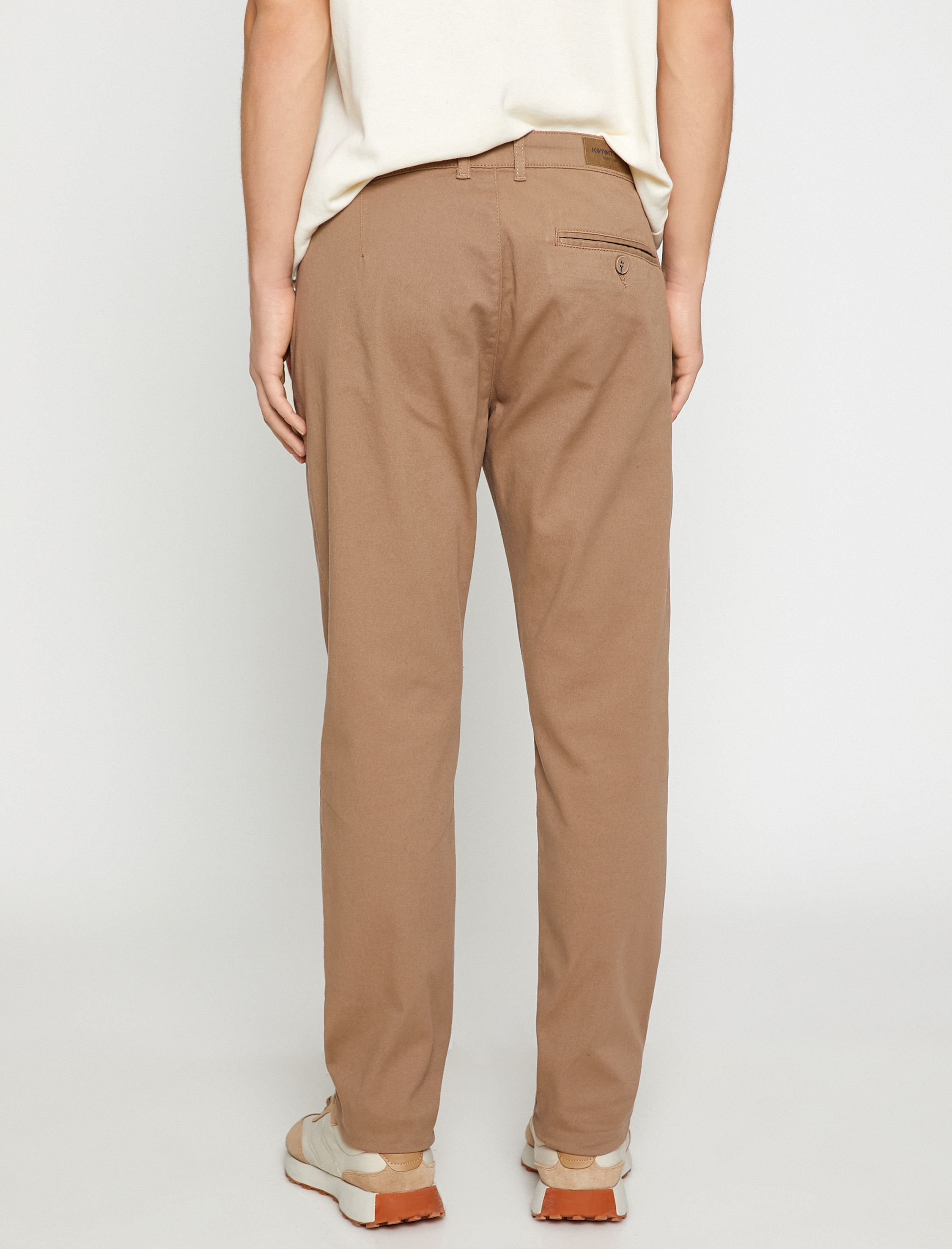   Basic Gabardin Pantolon Slim Fit Düğmeli Cep Detaylı