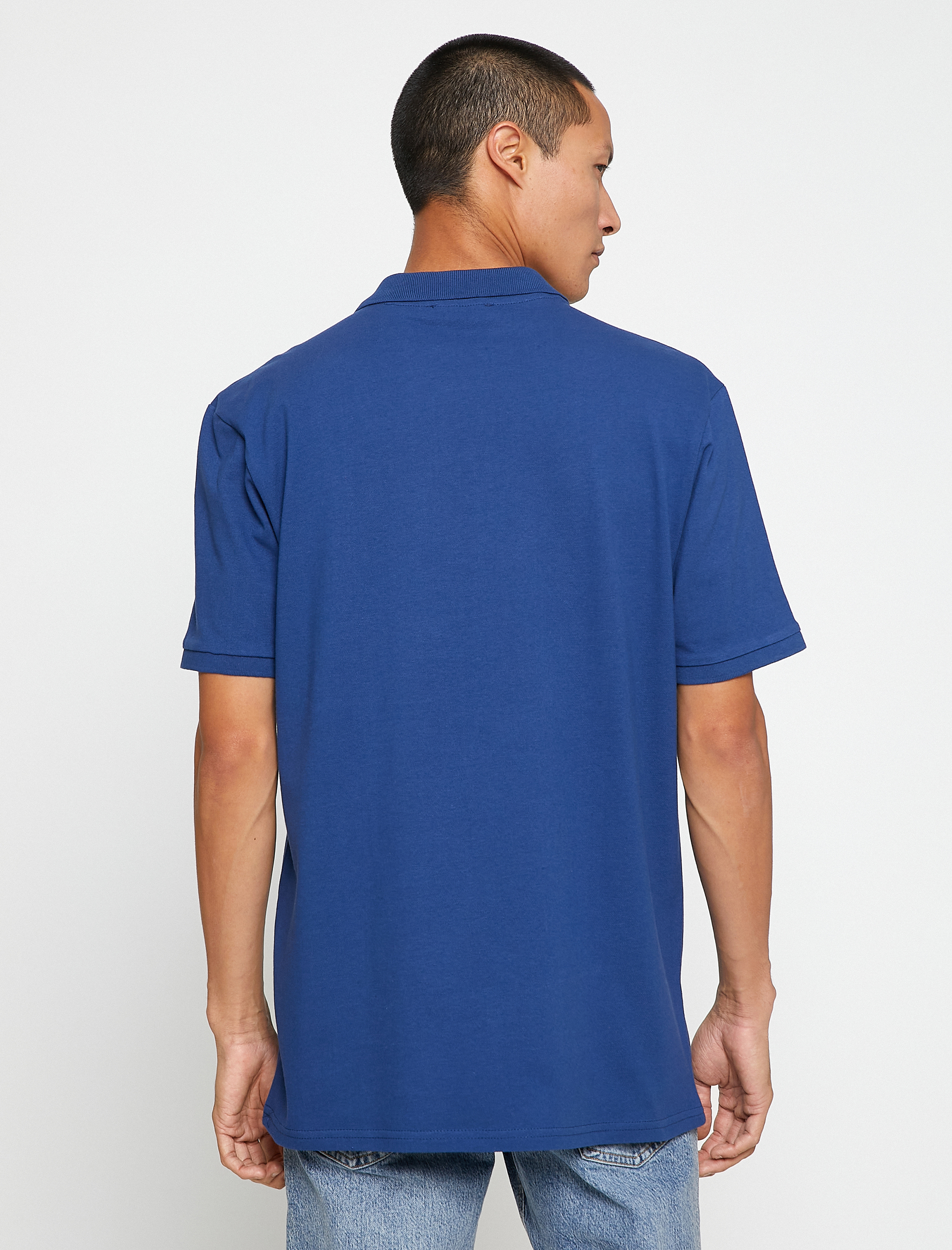 Basic Tişört Polo Yaka Düğmeli Dar Kesim