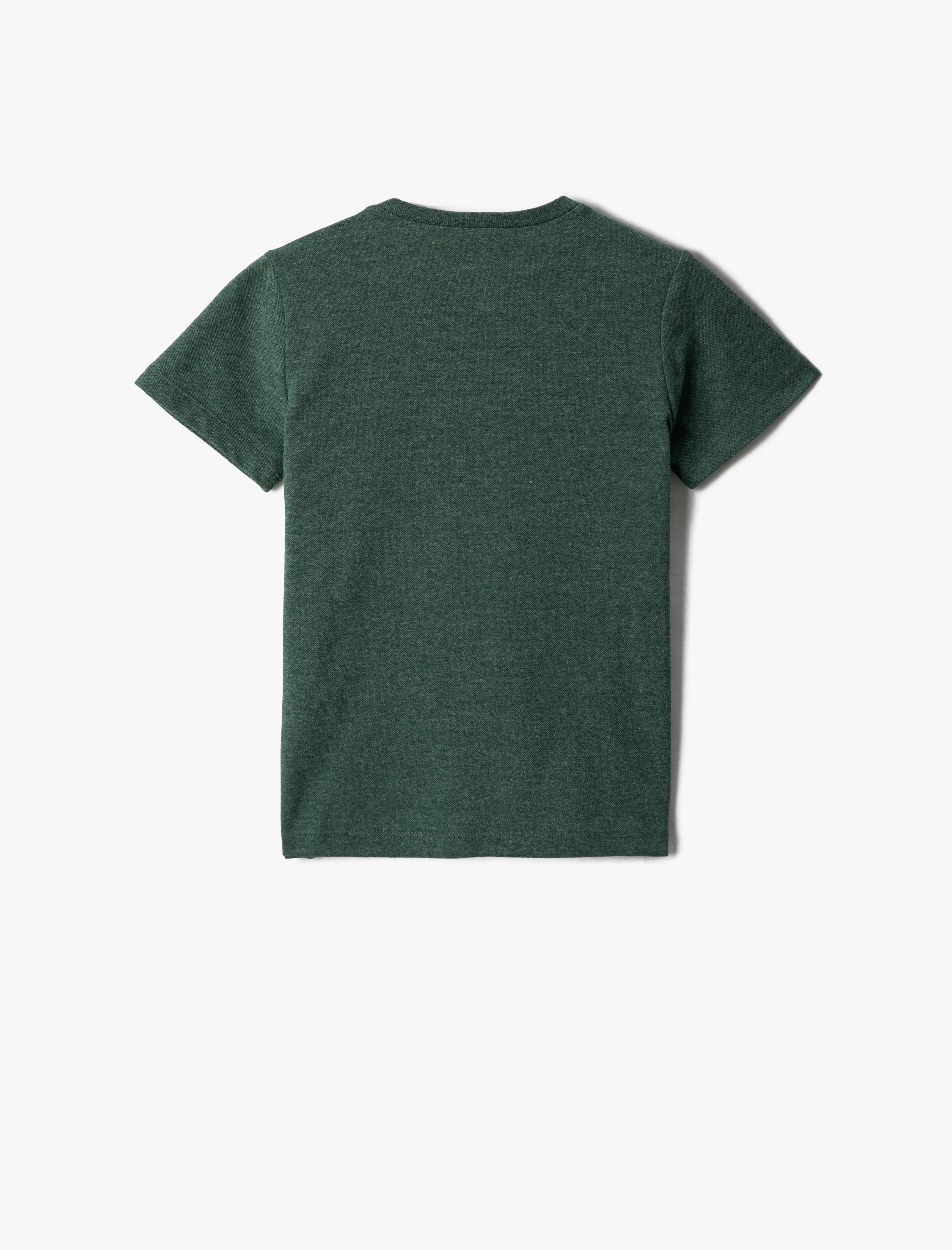  Erkek Çocuk Dinozor Desenli Kısa Kollu Tişört Bisiklet Yaka