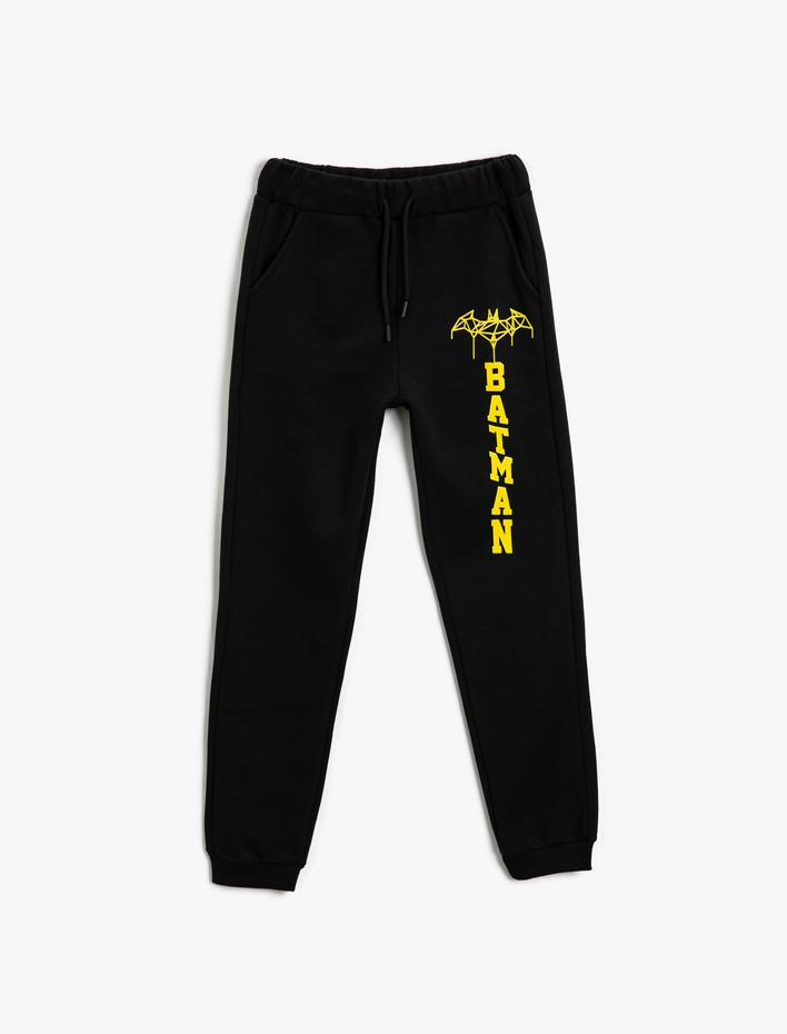 Erkek Çocuk Batman Baskılı Jogger Eşofman Altı Lisanslı Beli Bağlamalı Cepli